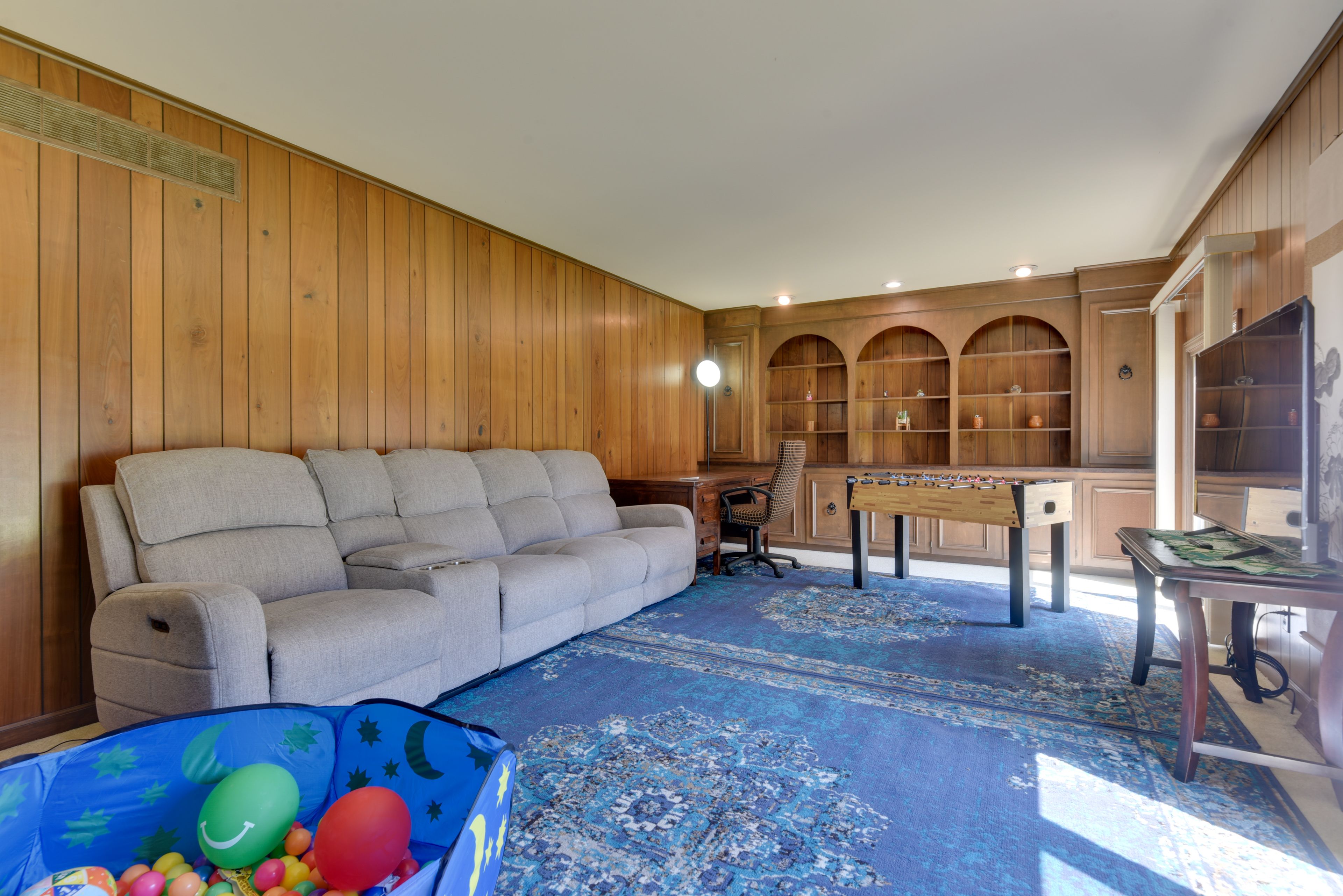 Game Area | Main Level | Desk Workspace | Foosball Table | Ball Pit