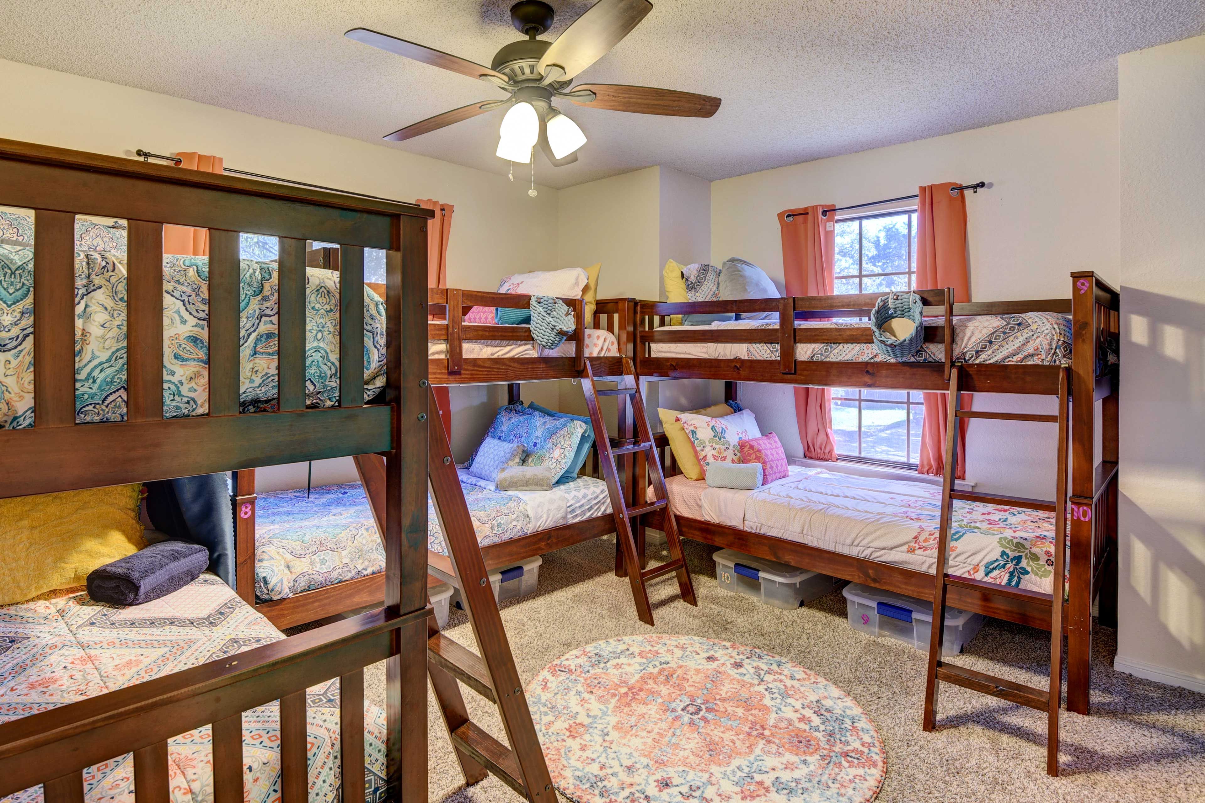 Bedroom 1 | 3 Twin Bunk Beds | 2nd Floor