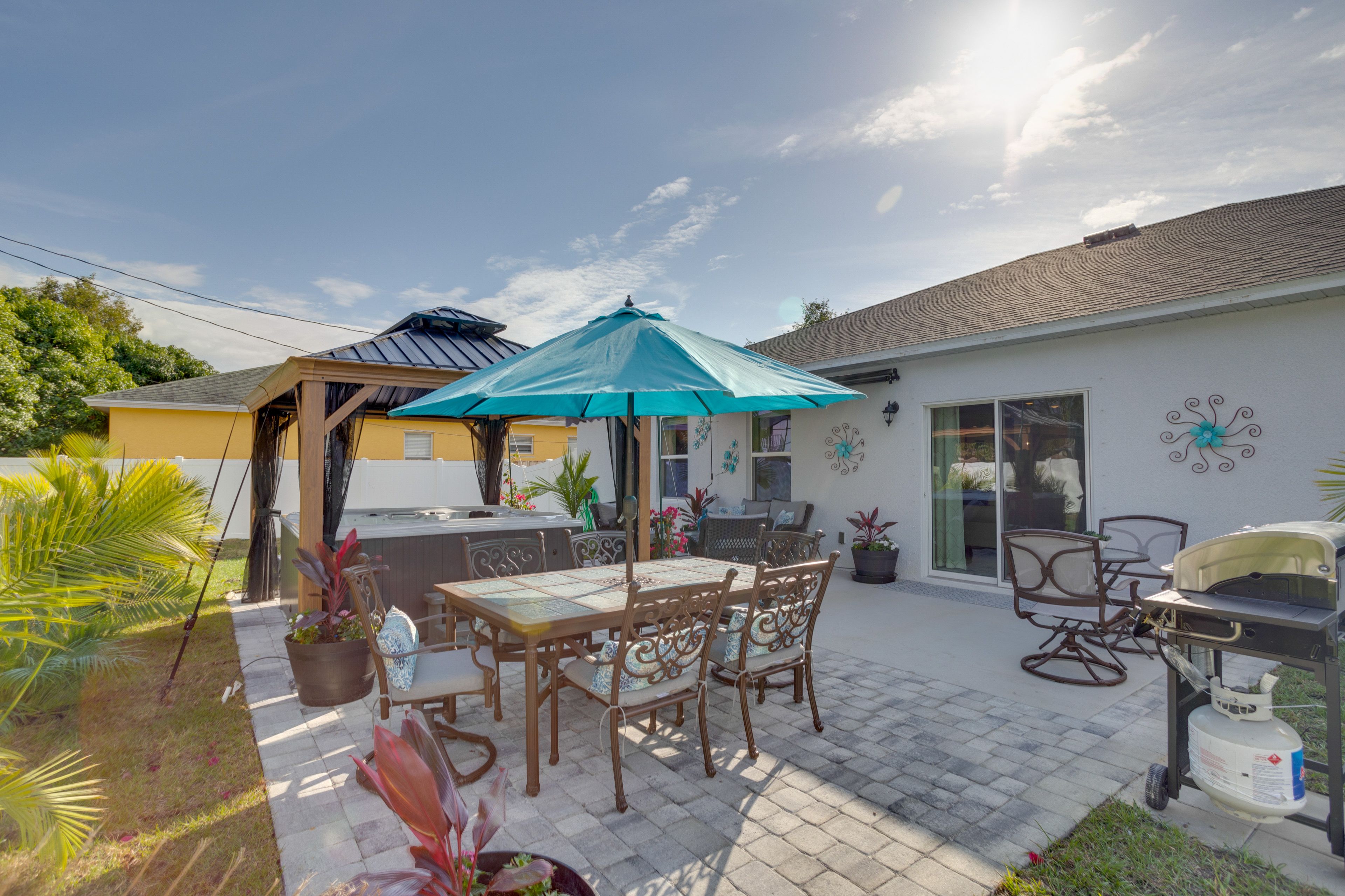 Furnished Patio | Outdoor Dining Areas | Gas Grill | Gazebo w/ Hot Tub
