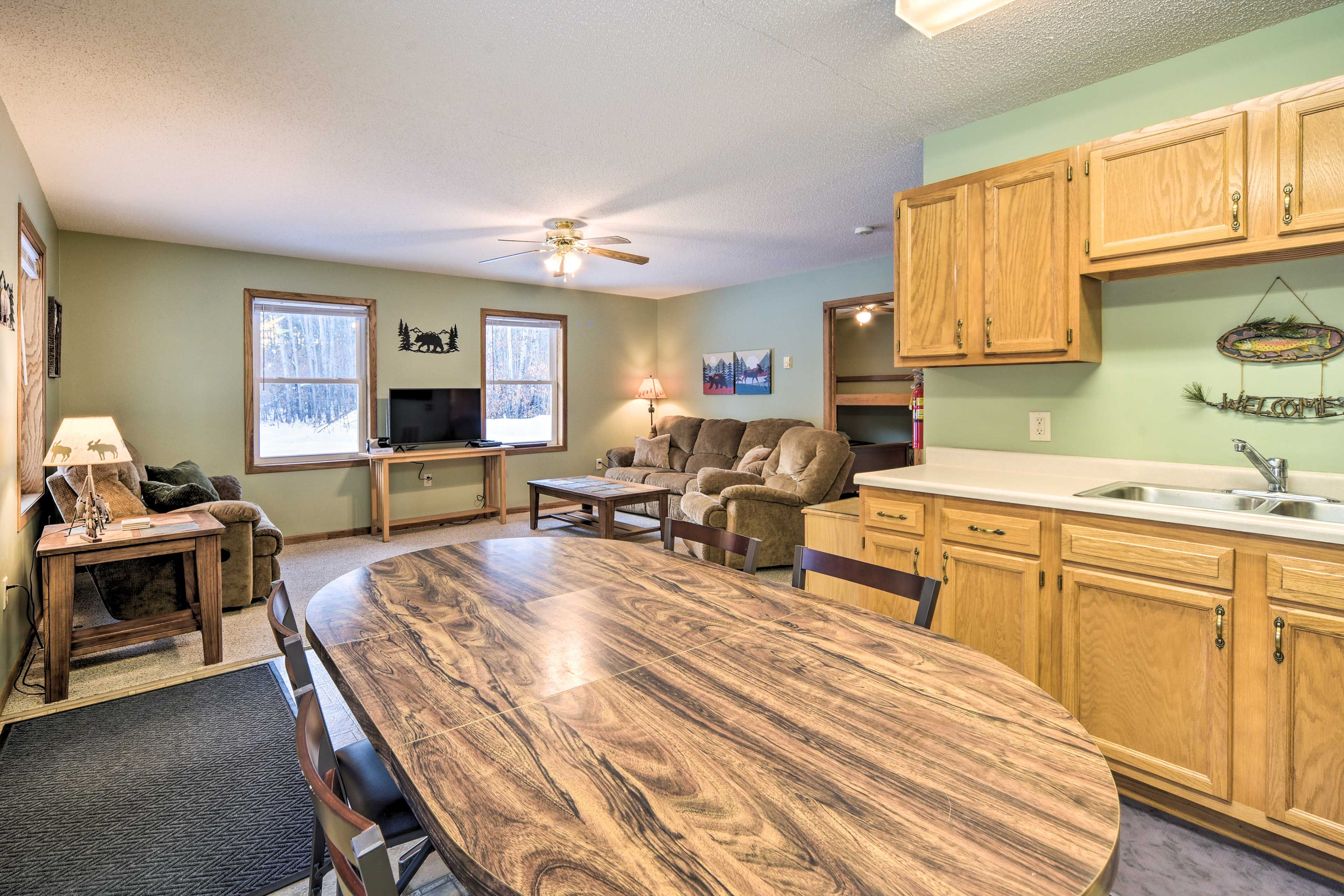 Dining Area | Dishware/Flatware | Trash Bags/Paper Towels