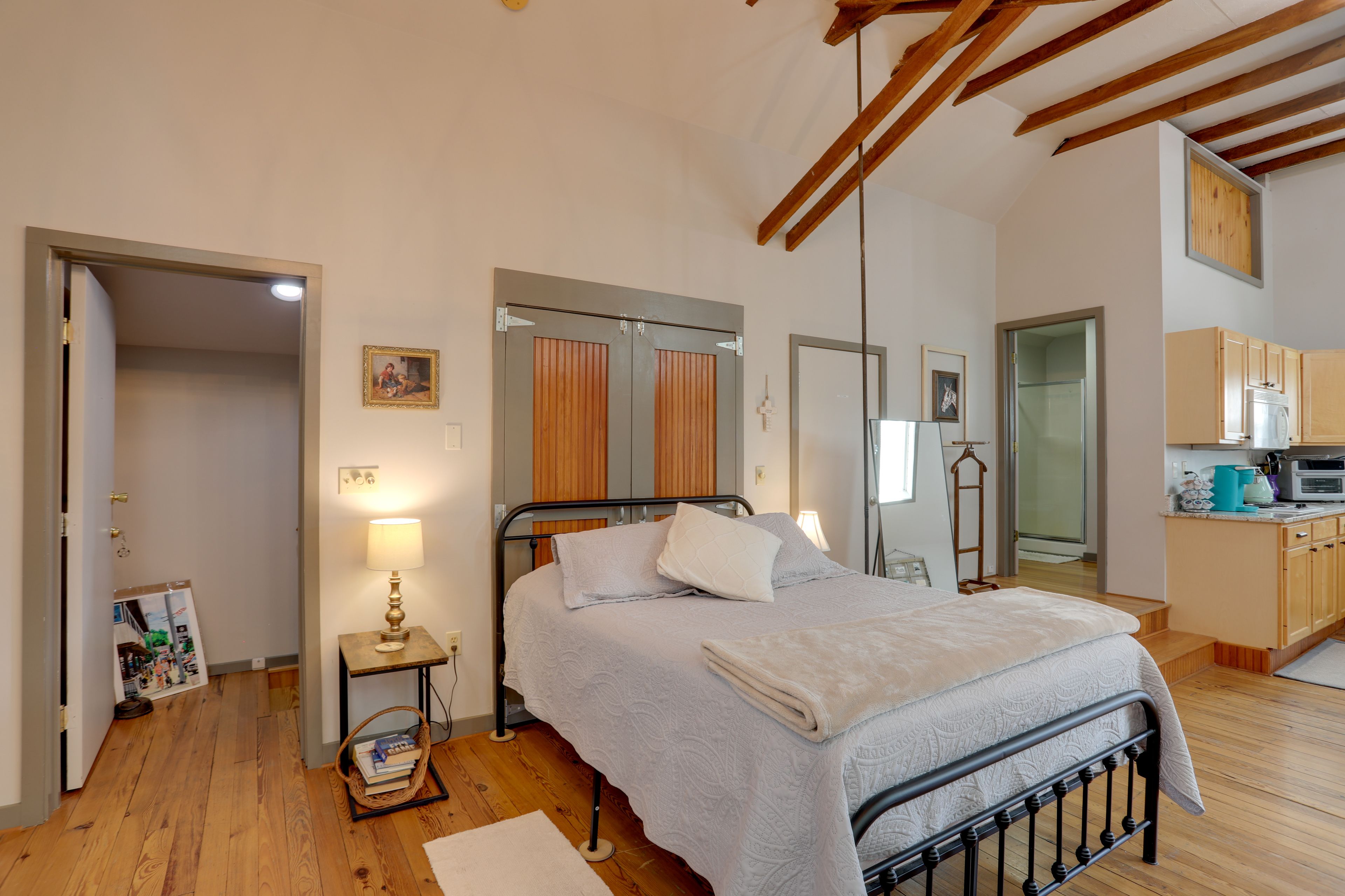 Sleeping Area | Queen Bed | Full Murphy Bed (Behind Queen Bed)