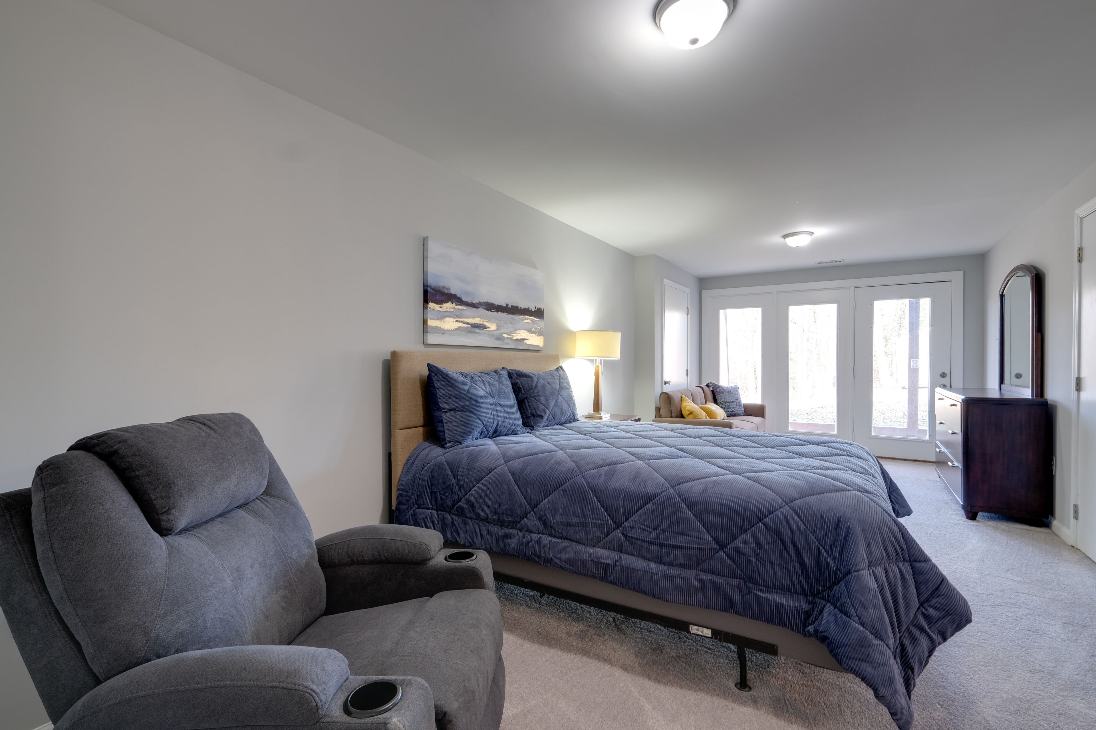 Bedroom 4 | Lower Level | Queen Bed | Desk Workspace w/ Printer