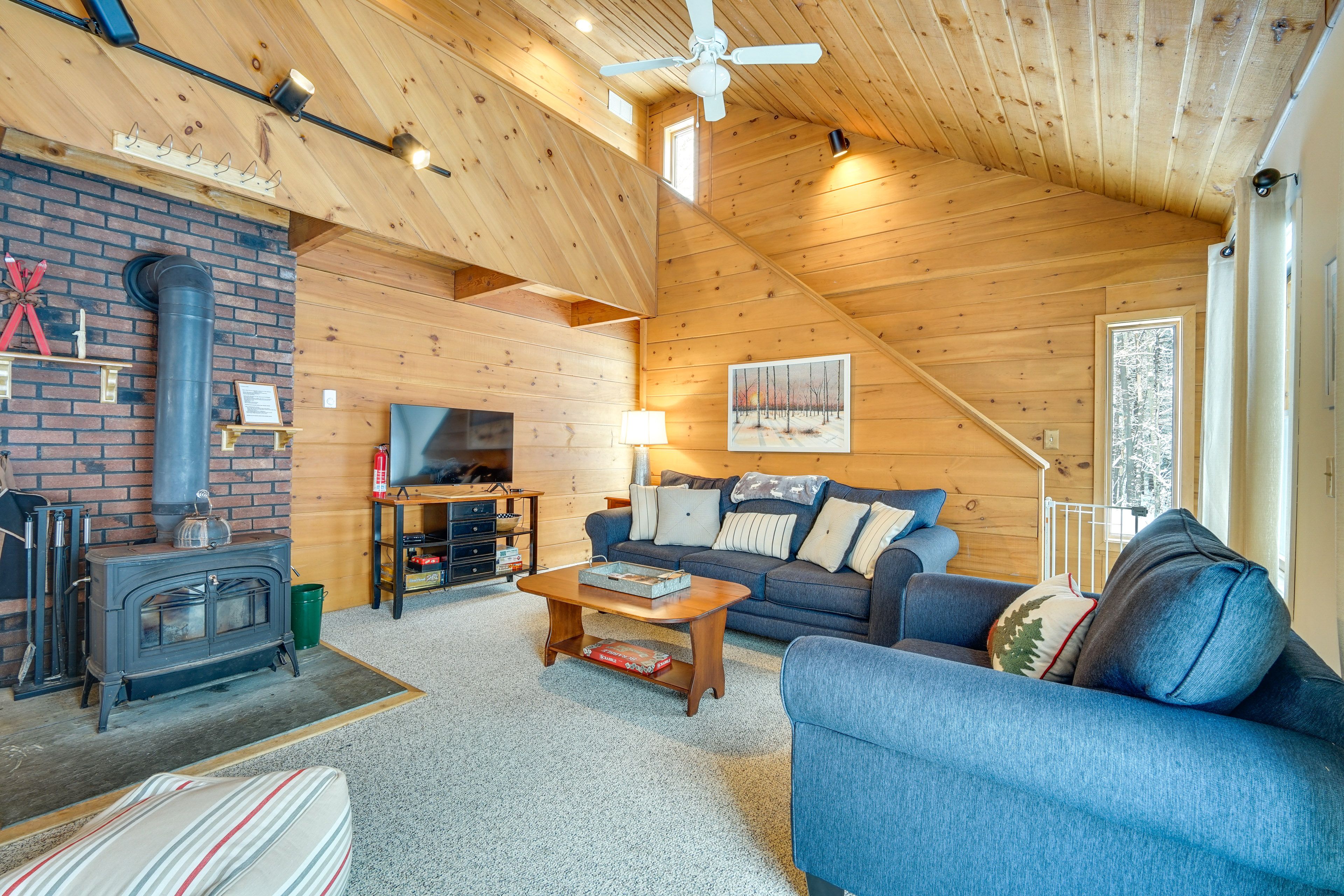 Living Area | Free WiFi | Smart TV w/ Cable | Wood-Burning Stove