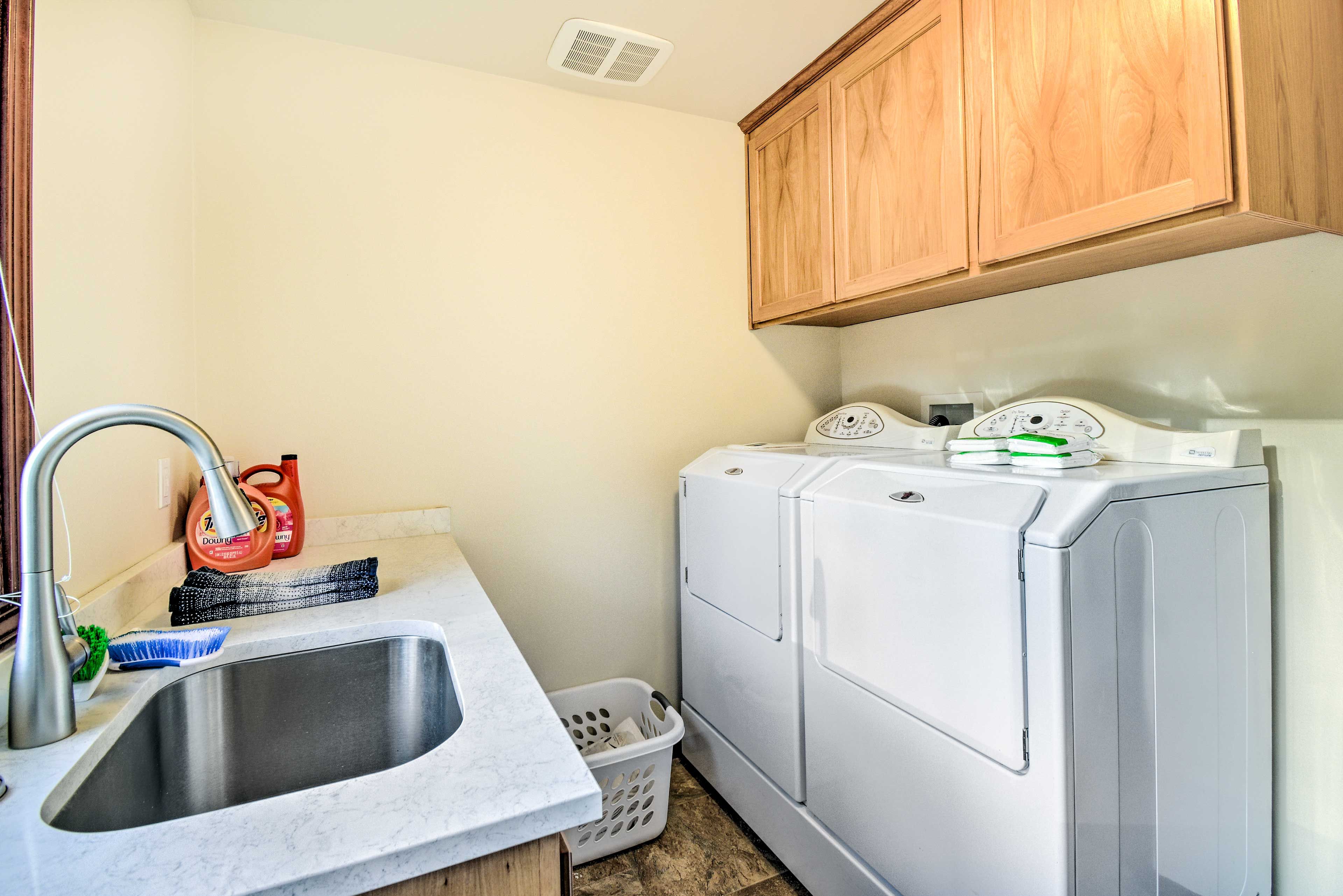 Laundry Room | 1st Floor | Washer + Dryer | Iron/Board