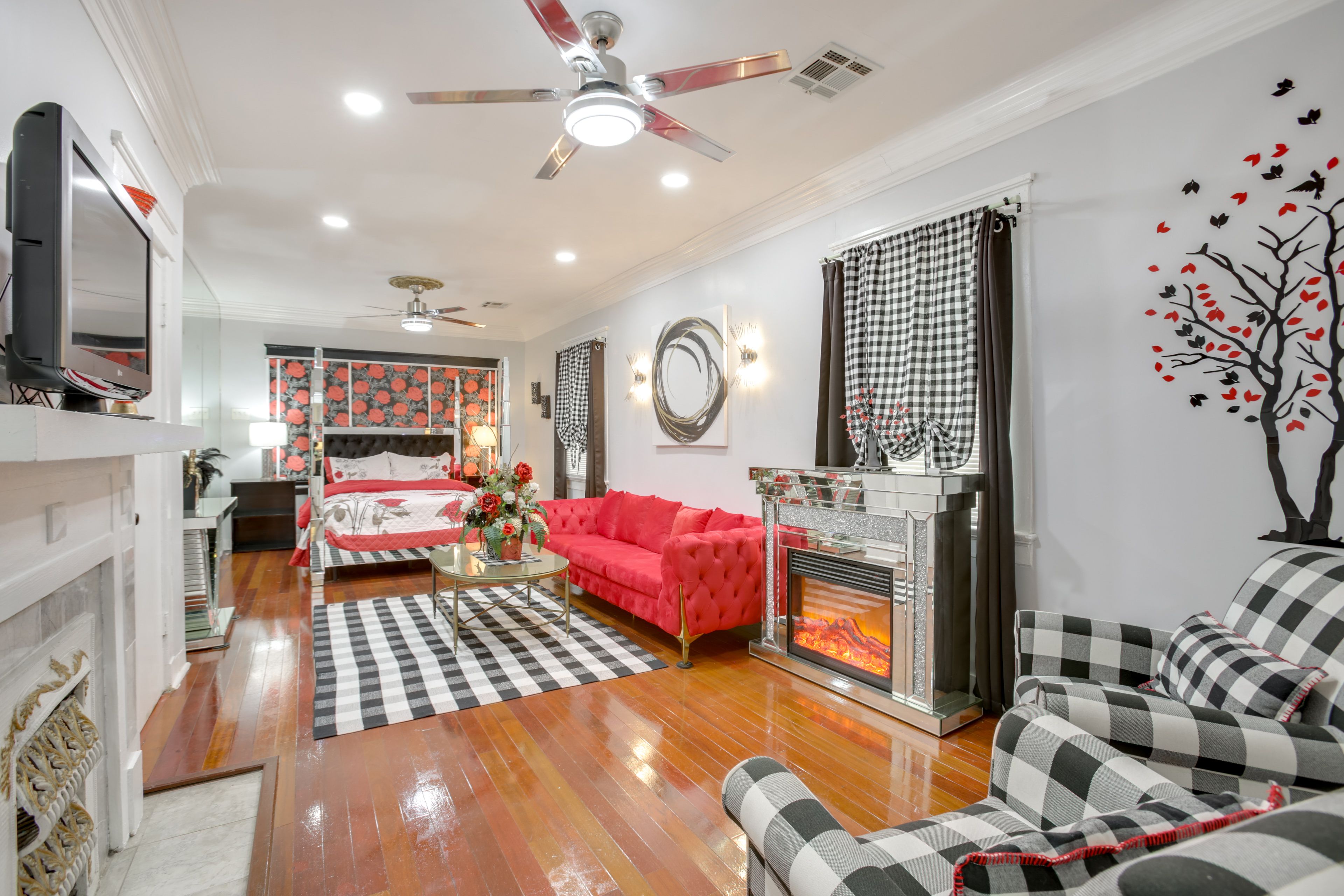 Bedroom 2 | Queen Bed | Electric Fireplace
