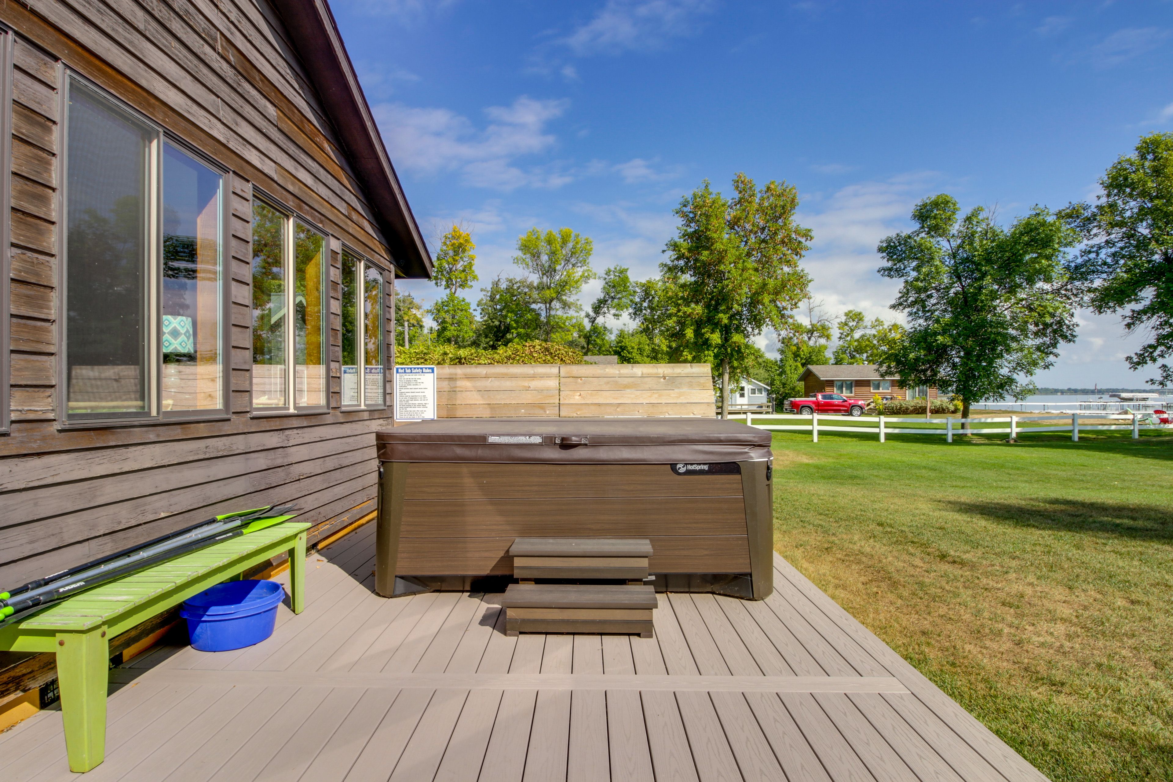 Deck | Saltwater Hot Tub | Open Seasonally