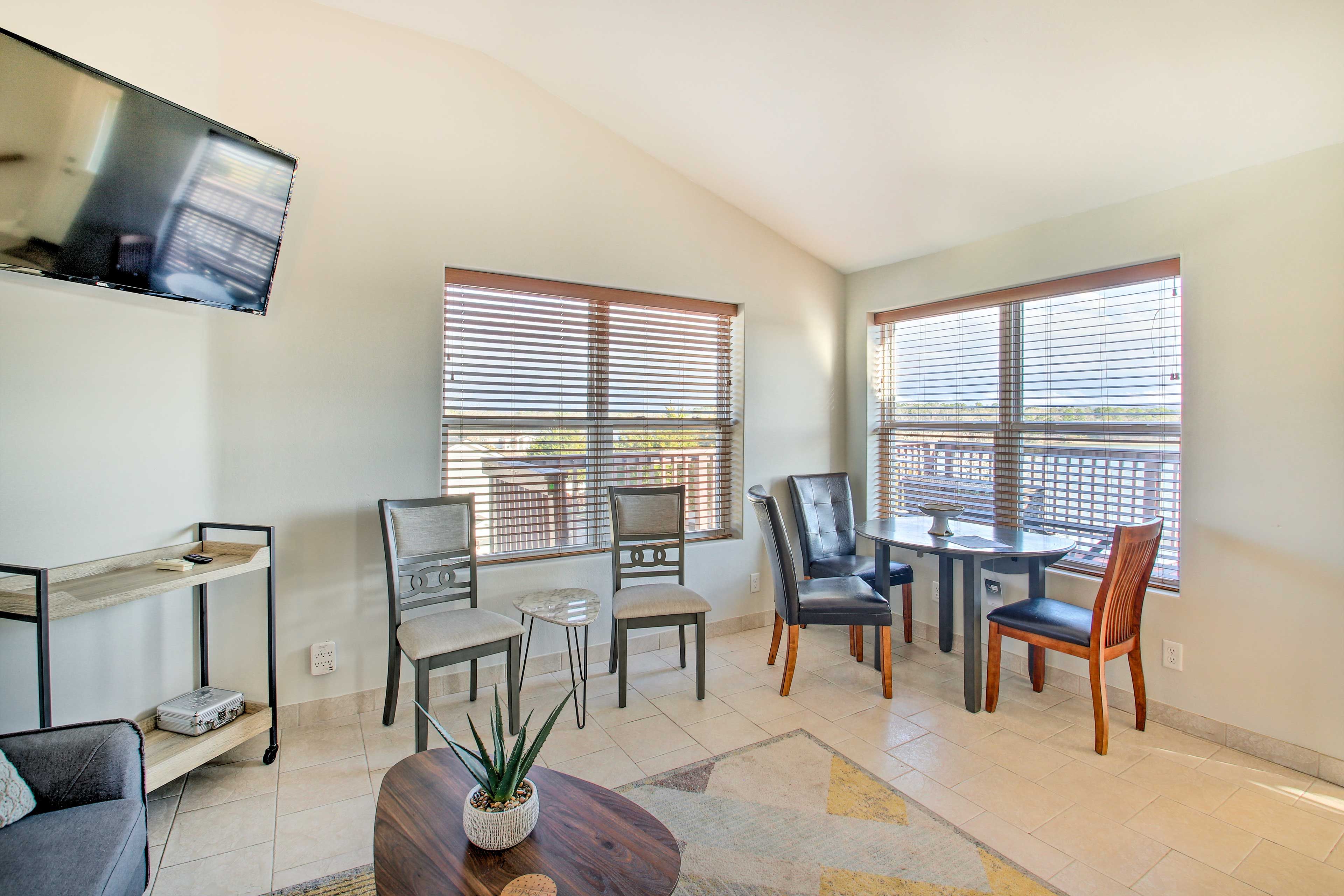 Living Room | Free WiFi | Central Heat & A/C | Main Level