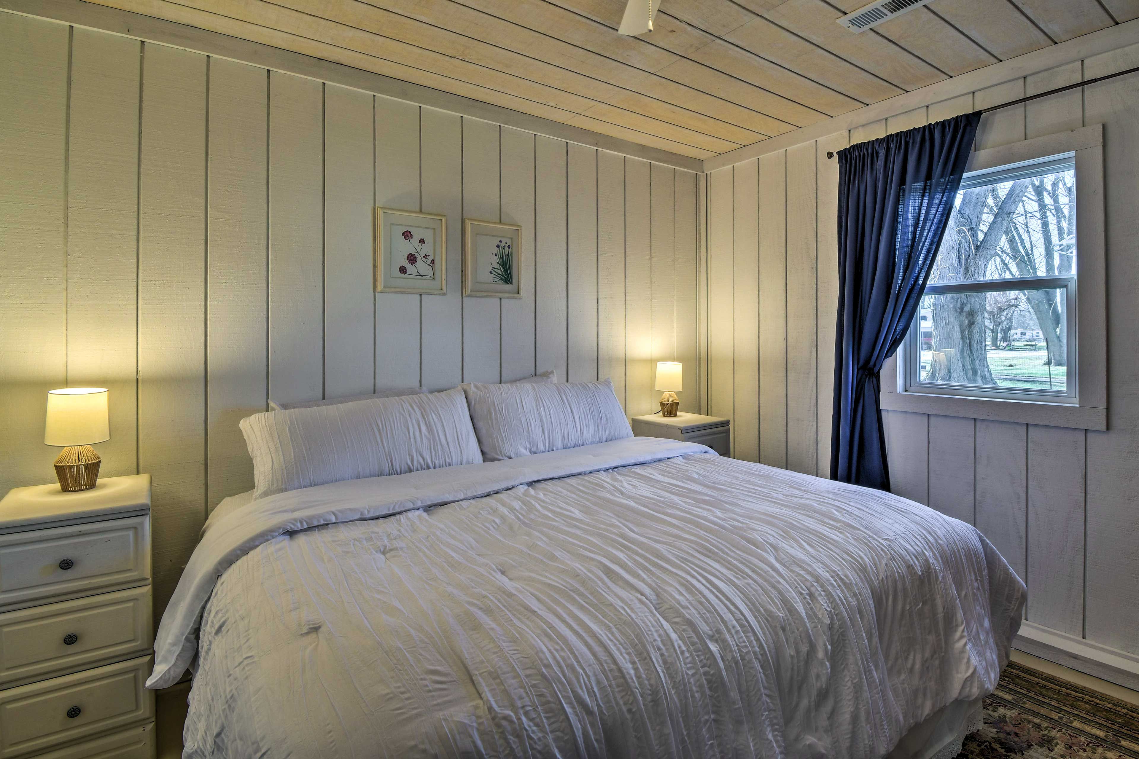Bedroom 1 | California King Bed | Linens Provided | Pack 'n Play Available