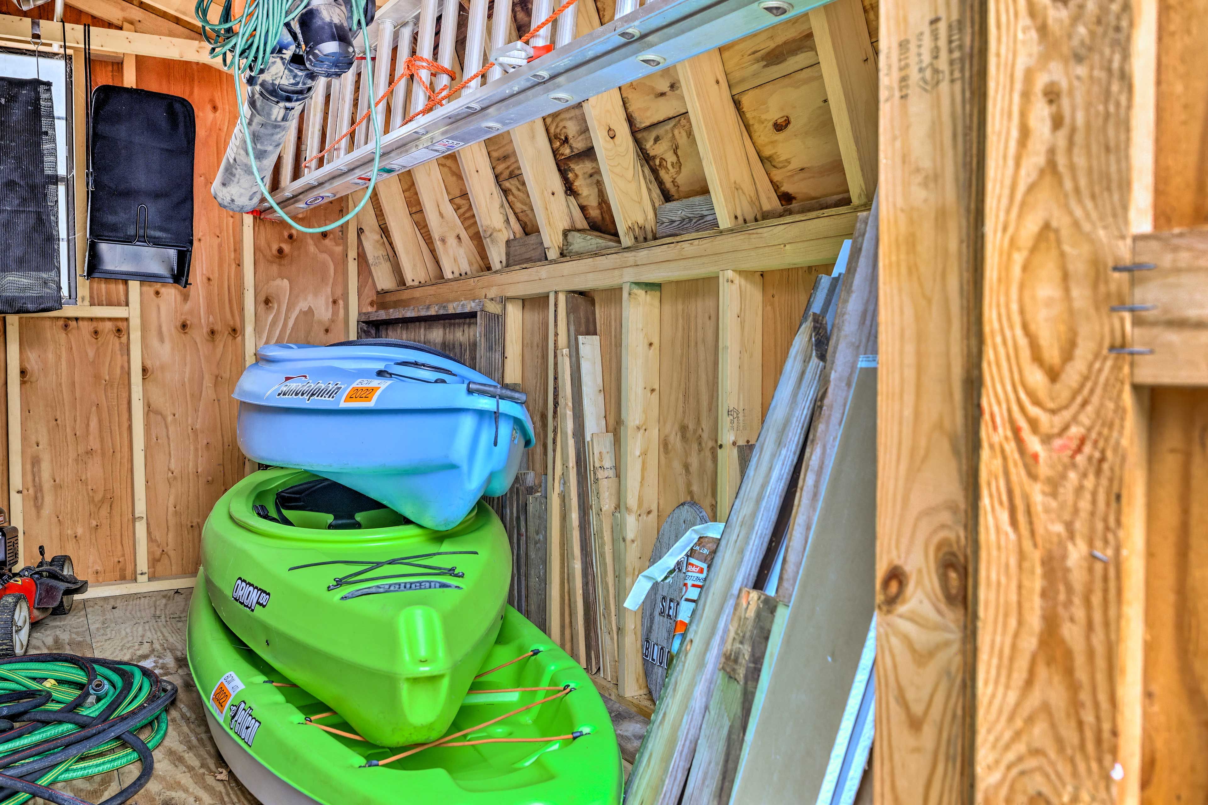 Storage | 2 Kayaks (Available Memorial Day-Labor Day) | 4 Bicycles