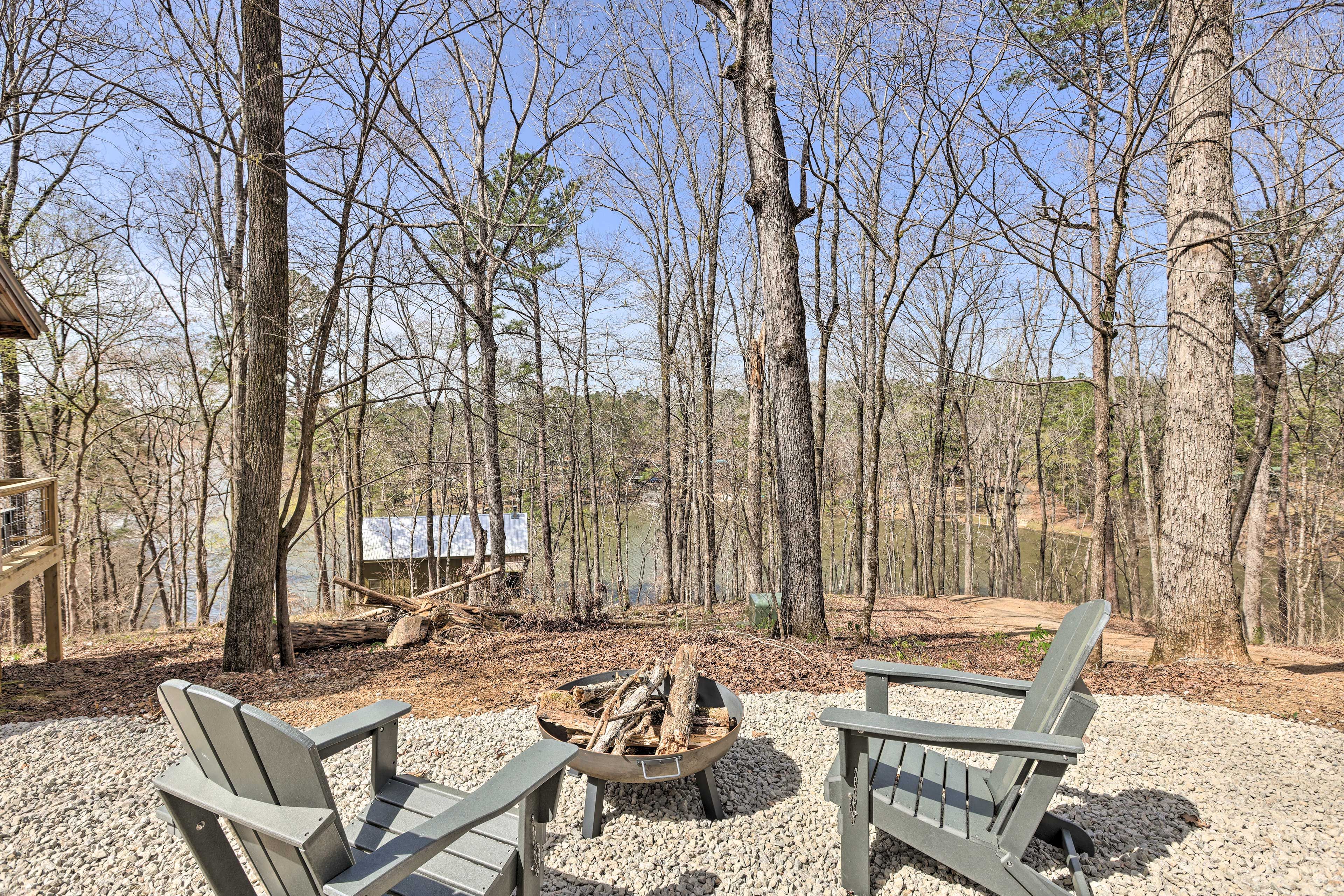 Wood-Burning Fire Pit Area