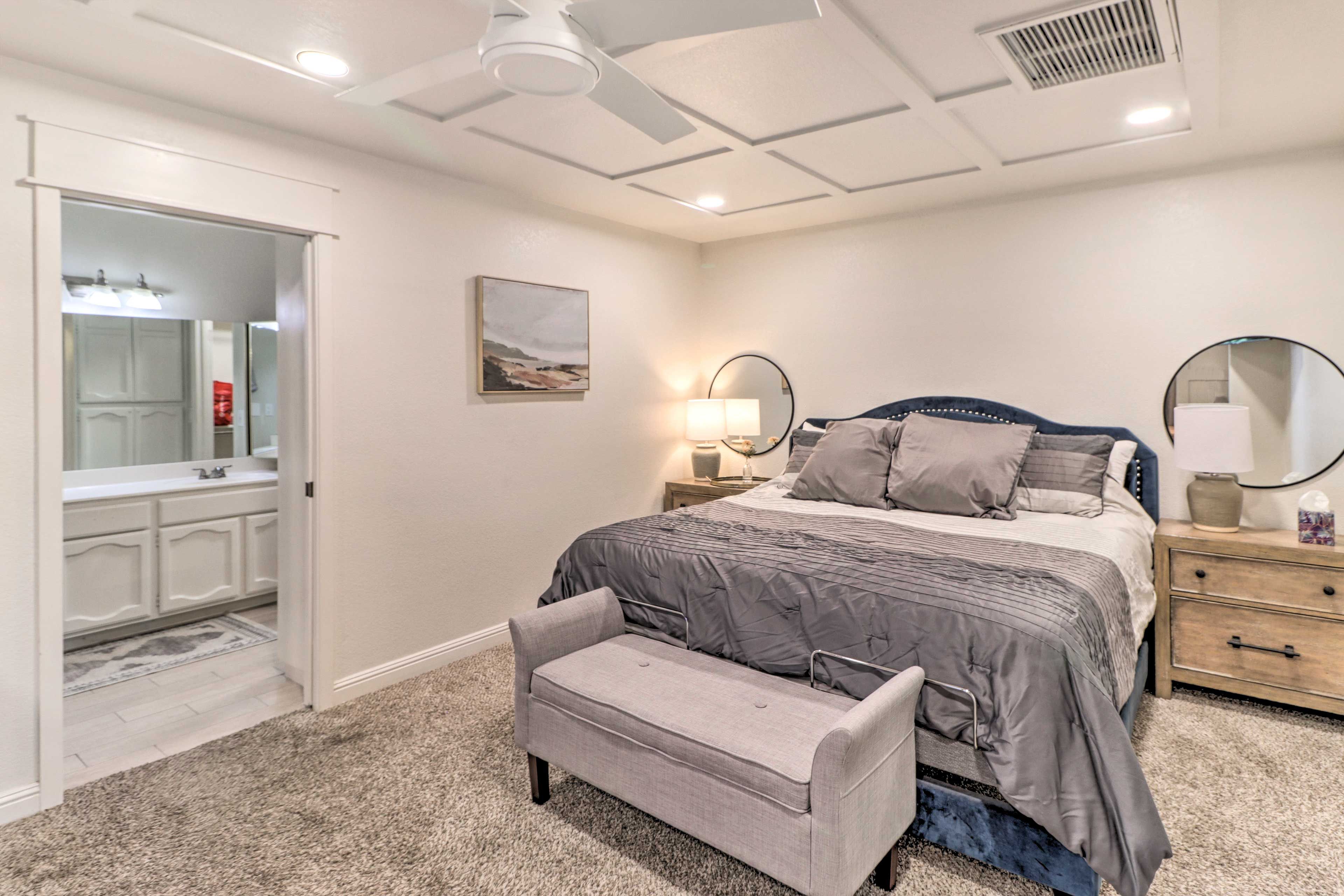 Bedroom 1 | King Bed | Pack 'n Play | 1st Floor | Smart TV