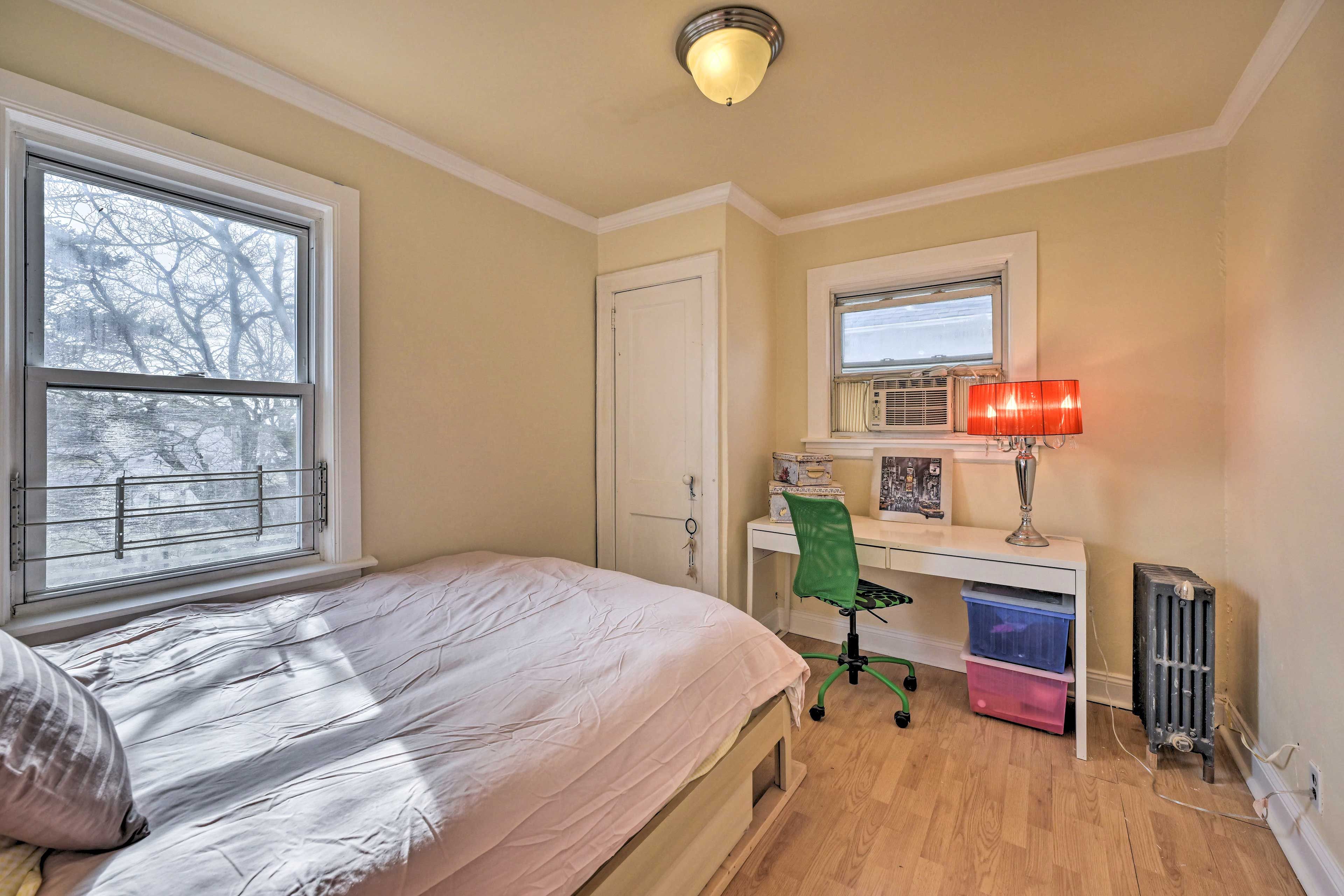 Bedroom 2 | 2nd Floor | Full Bed | Laptop-Friendly Workspace | Linens Provided
