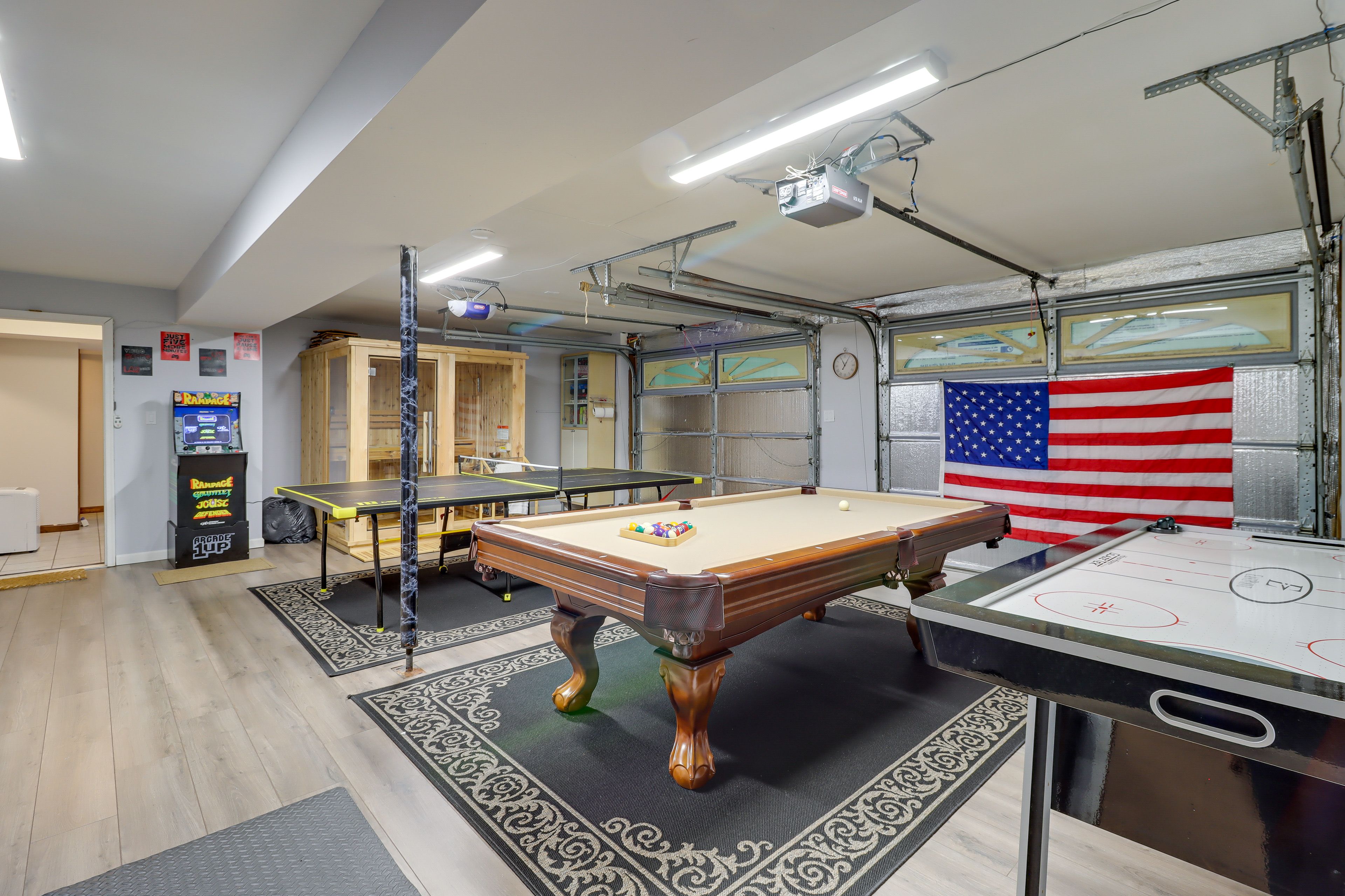 Game Room (Garage) | Air Hockey Table | Pool Table | Ping Pong Table