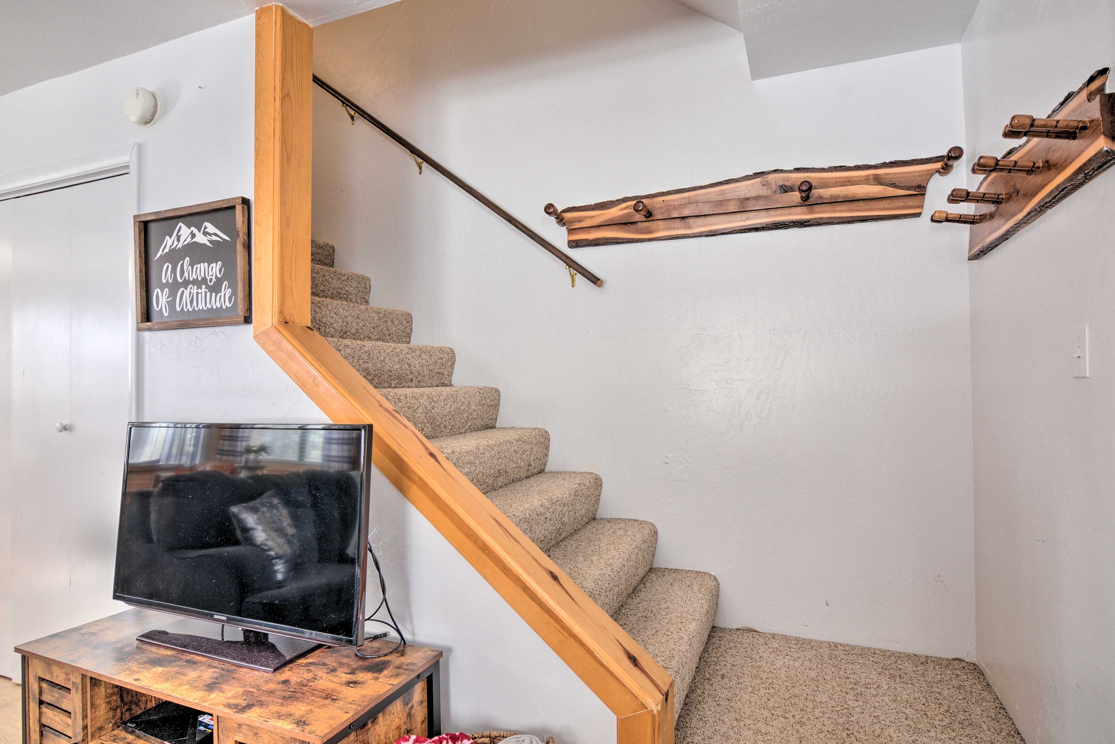 Stairs to Bedrooms and Bathroom | Electric Heating