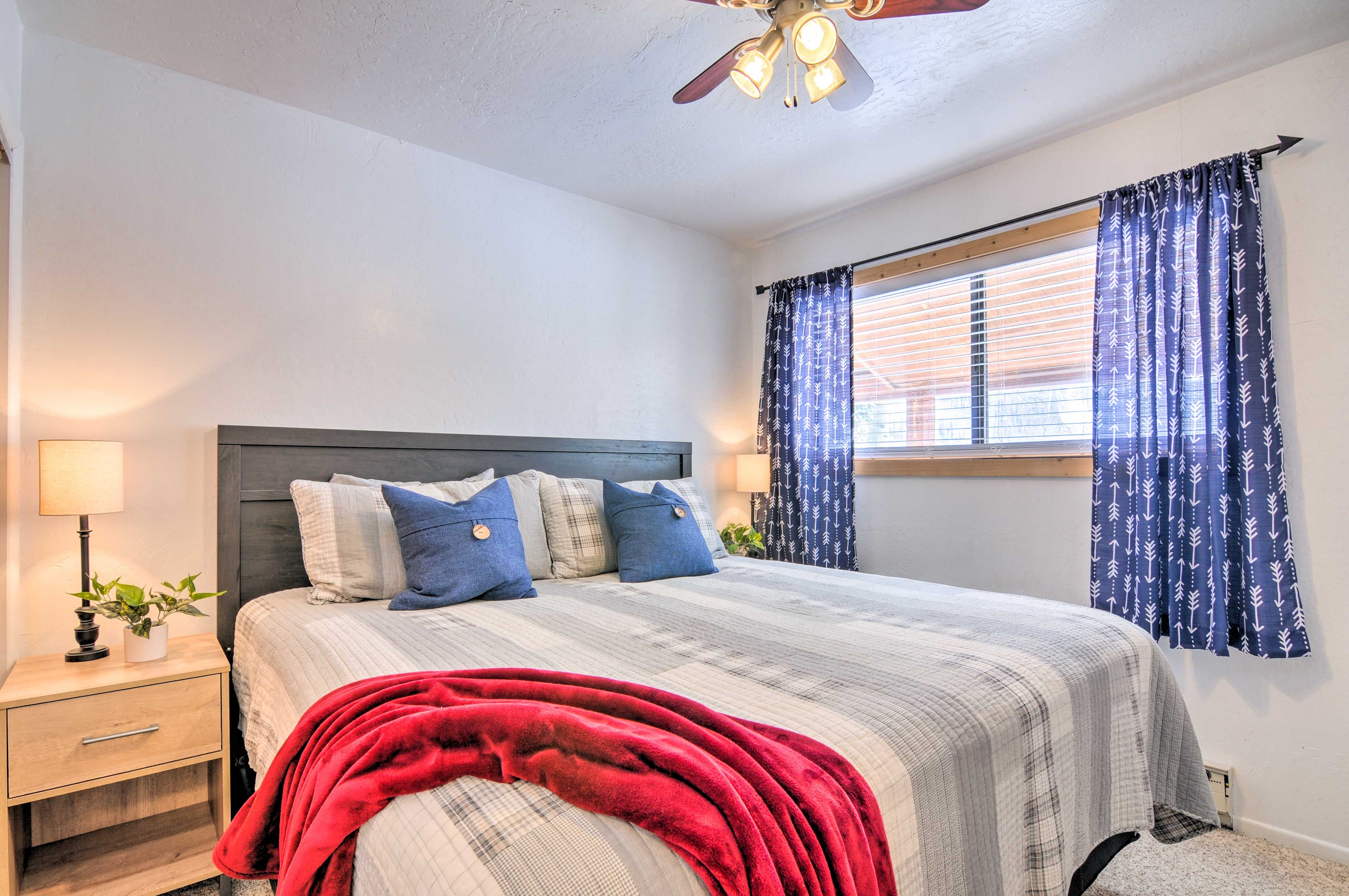 Bedroom 1 | King Bed | Linens Provided | Smart TV | Balcony Access