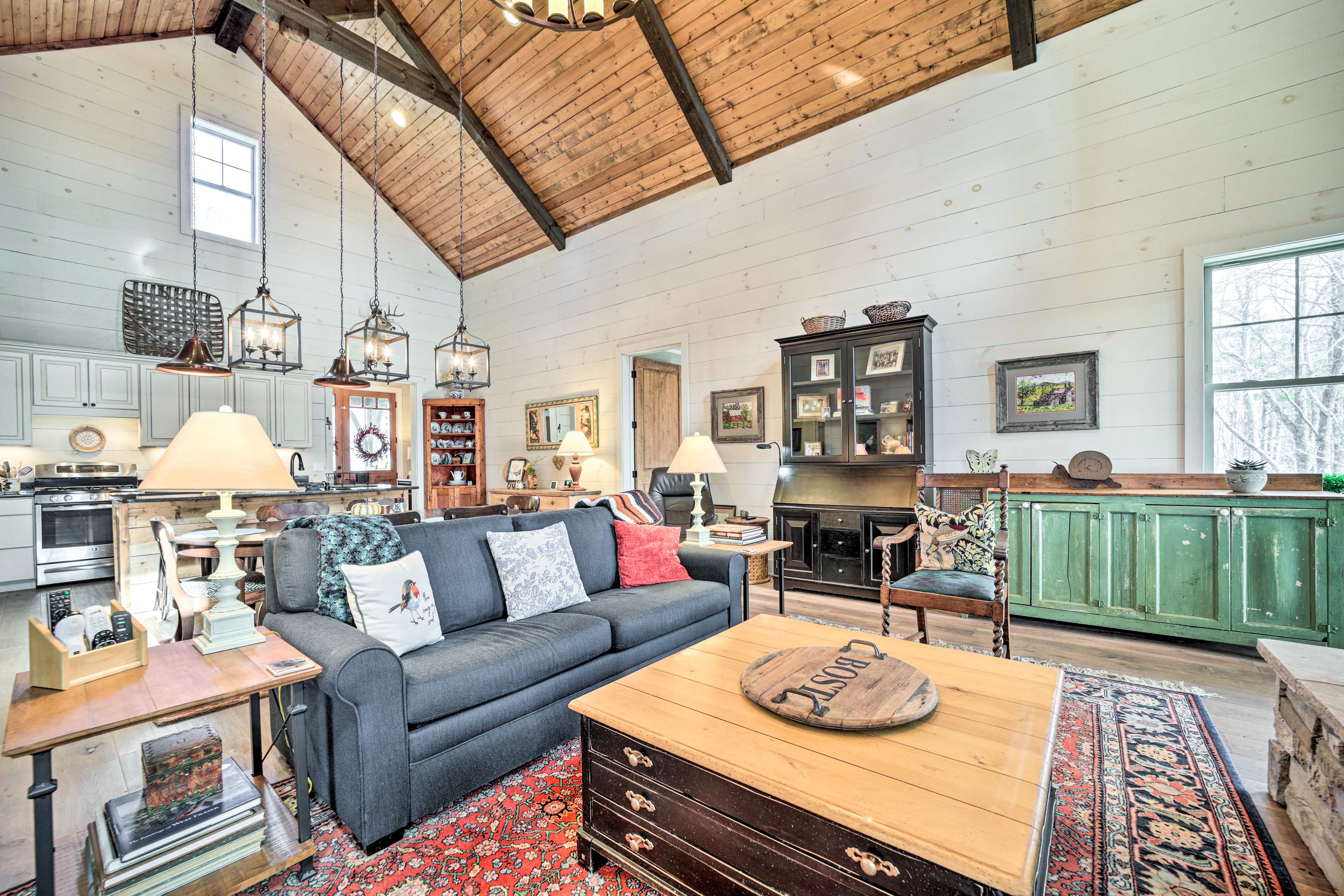 Living Room | Wood-Burning Fireplace