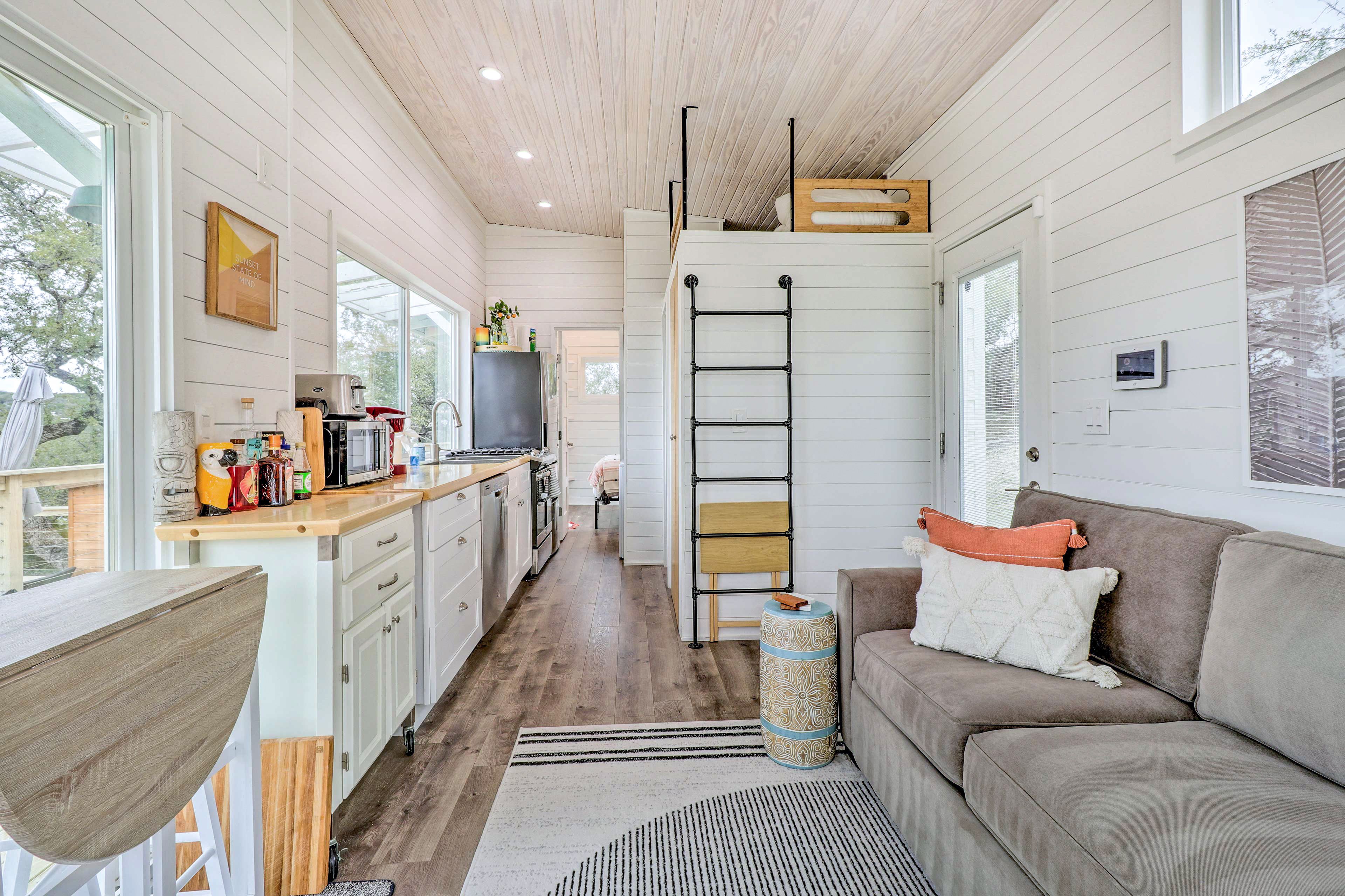 Spicewood Vacation Rental | 2BR | 2BA | 3 Steps Required | 700 Sq Ft