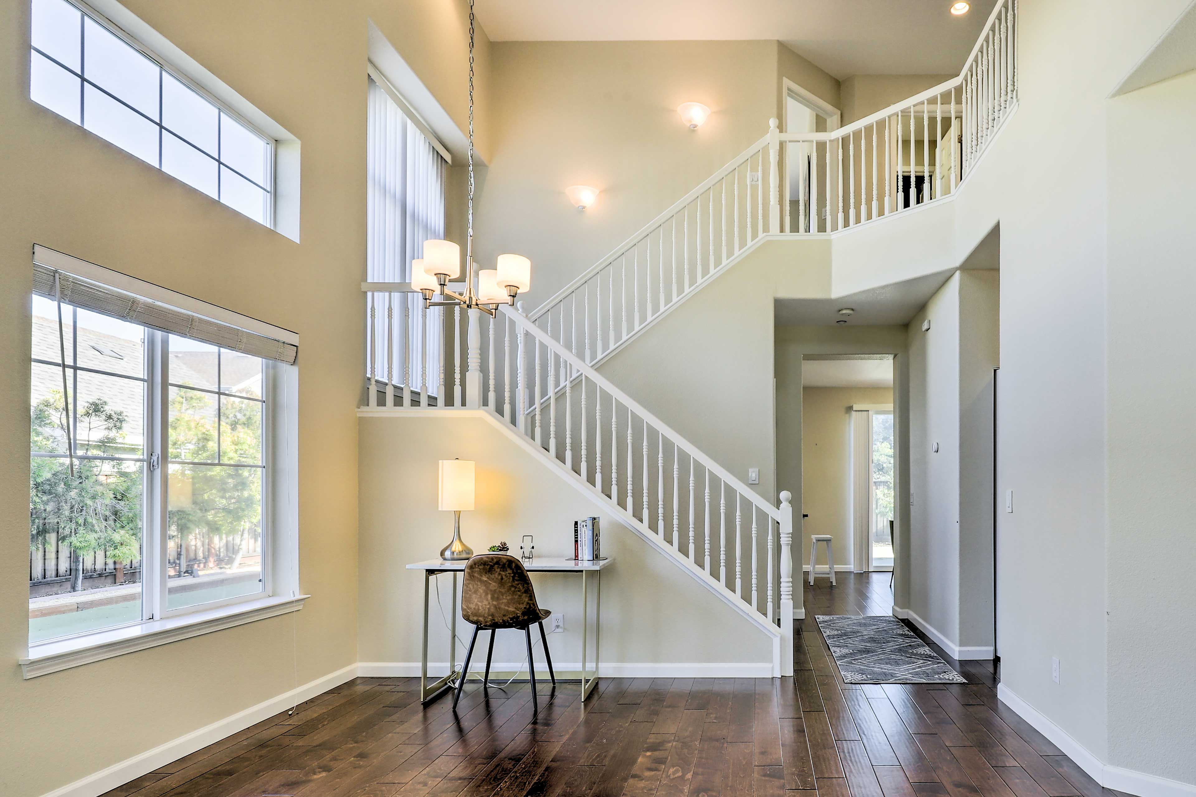 Steps Required for Bedroom Access | Laptop-Friendly Workspace