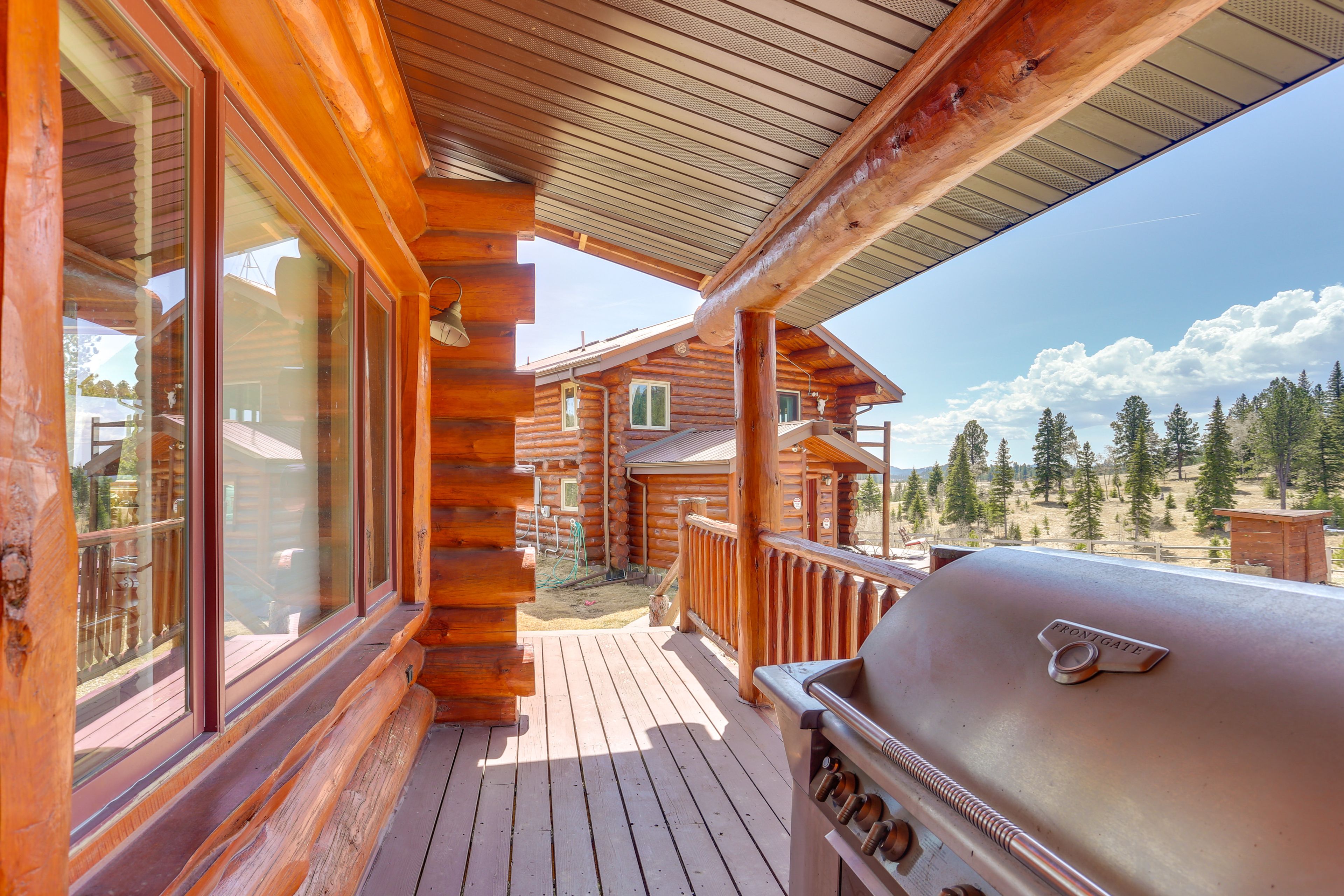 Covered Wraparound Deck | Gas Grill