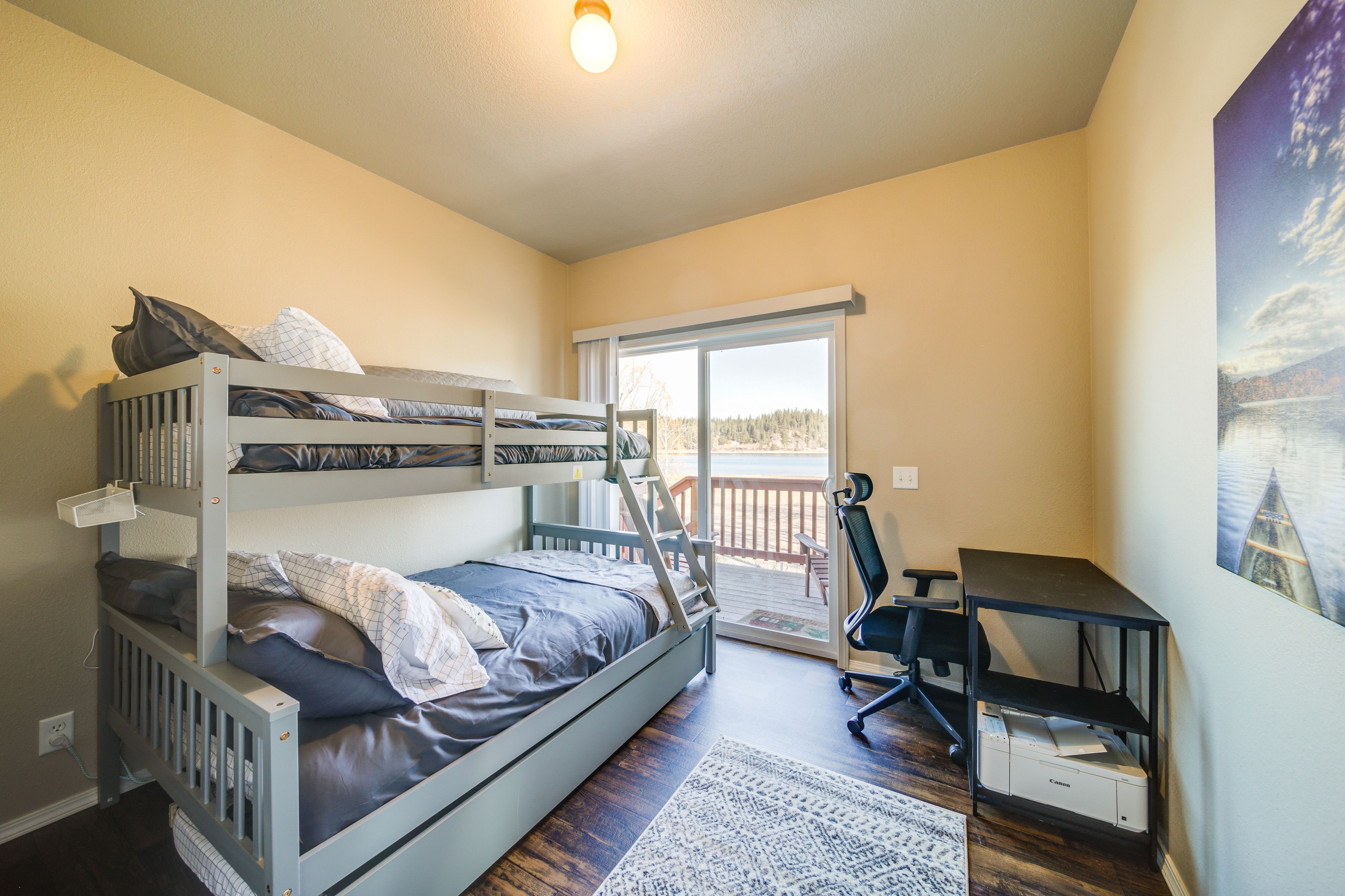 Bedroom 3 | Twin/Full Bunk Bed w/ Twin Trundle Bed | Printer