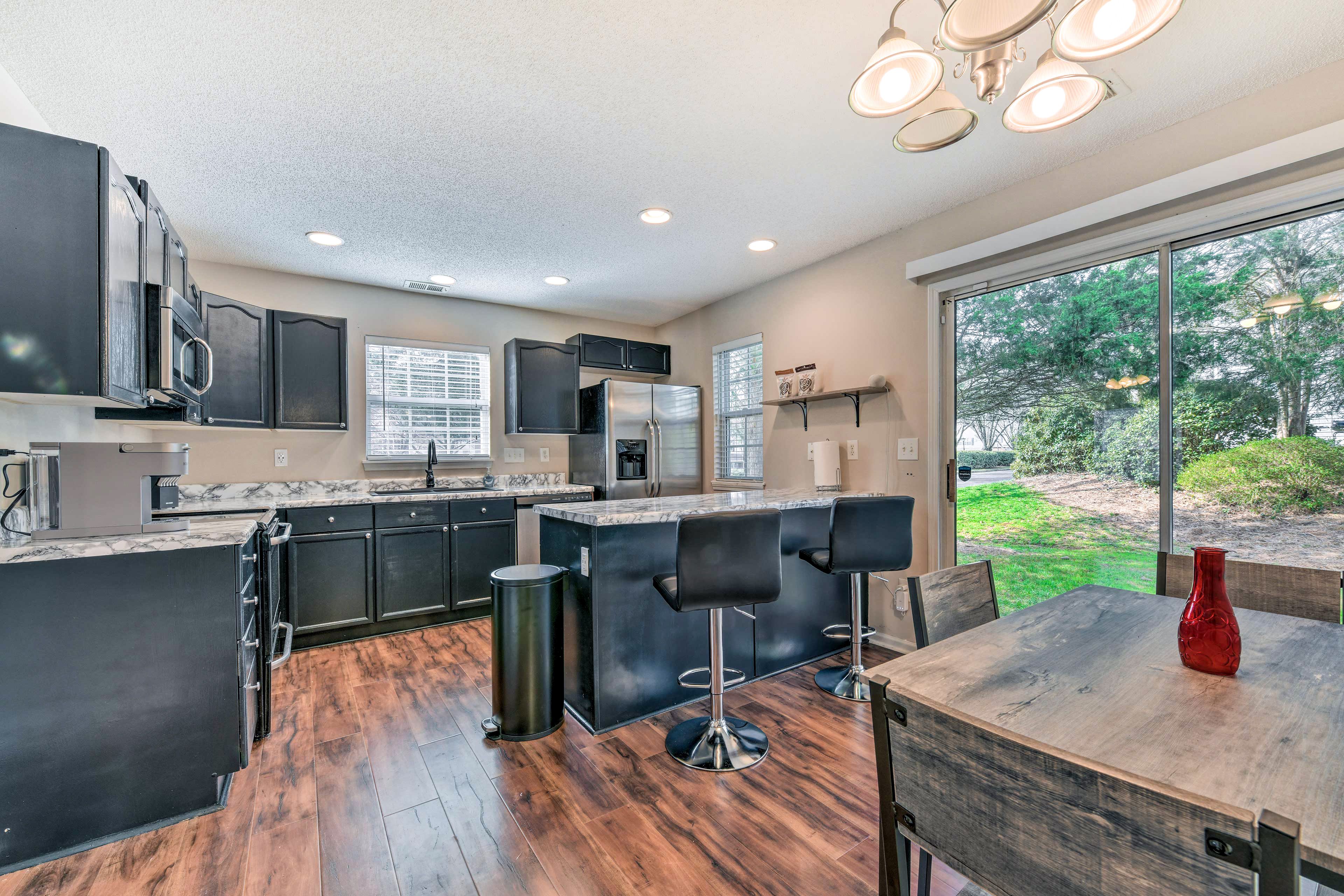 Kitchen | Free WiFi | 1st-Floor Bed & Bath | Central A/C