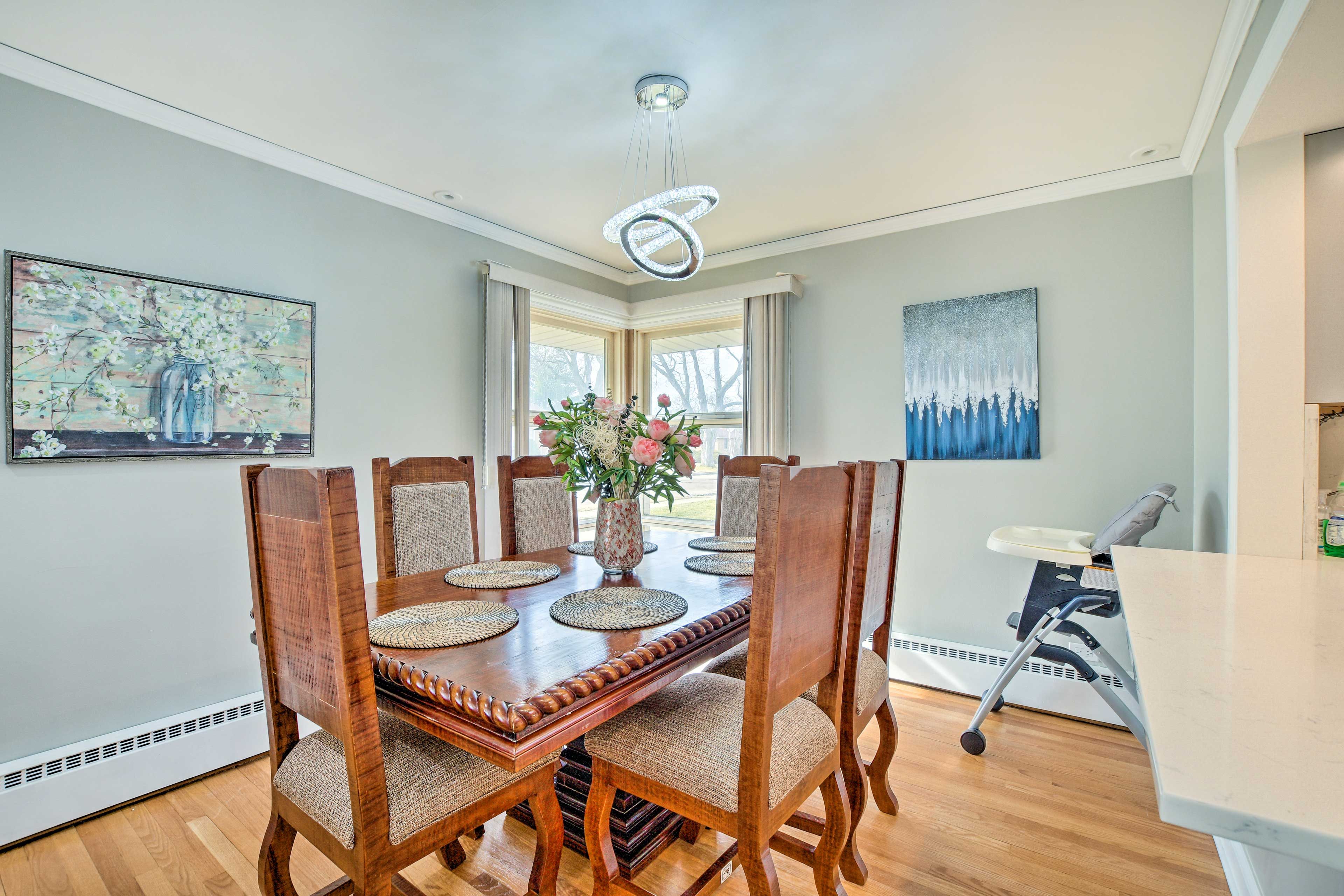 Dining Area | Dishware/Flatware | High Chair | Trash Bags/Paper Towels