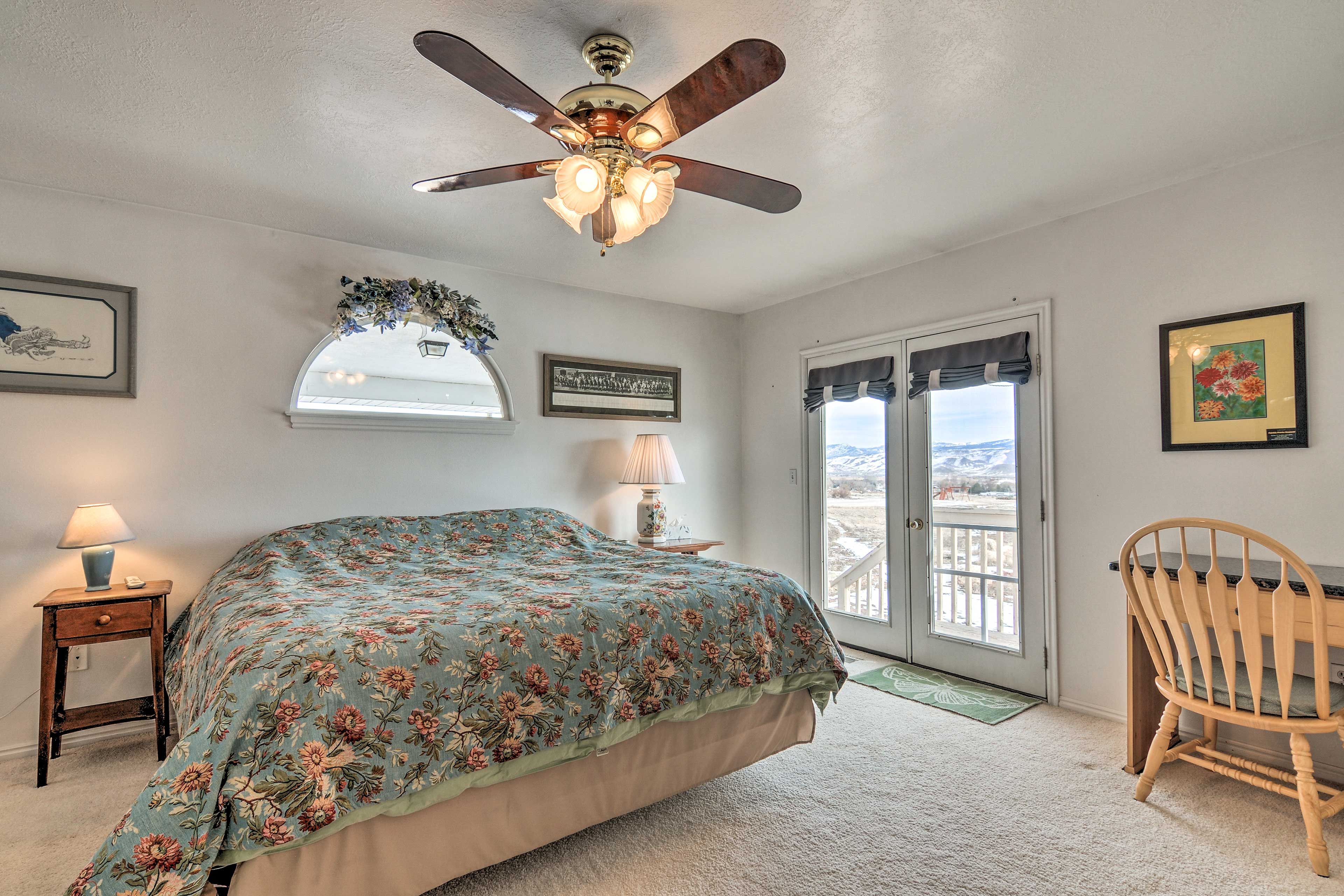Bedroom 1 | King Bed | Linens Provided | Smart TV | Outdoor Access