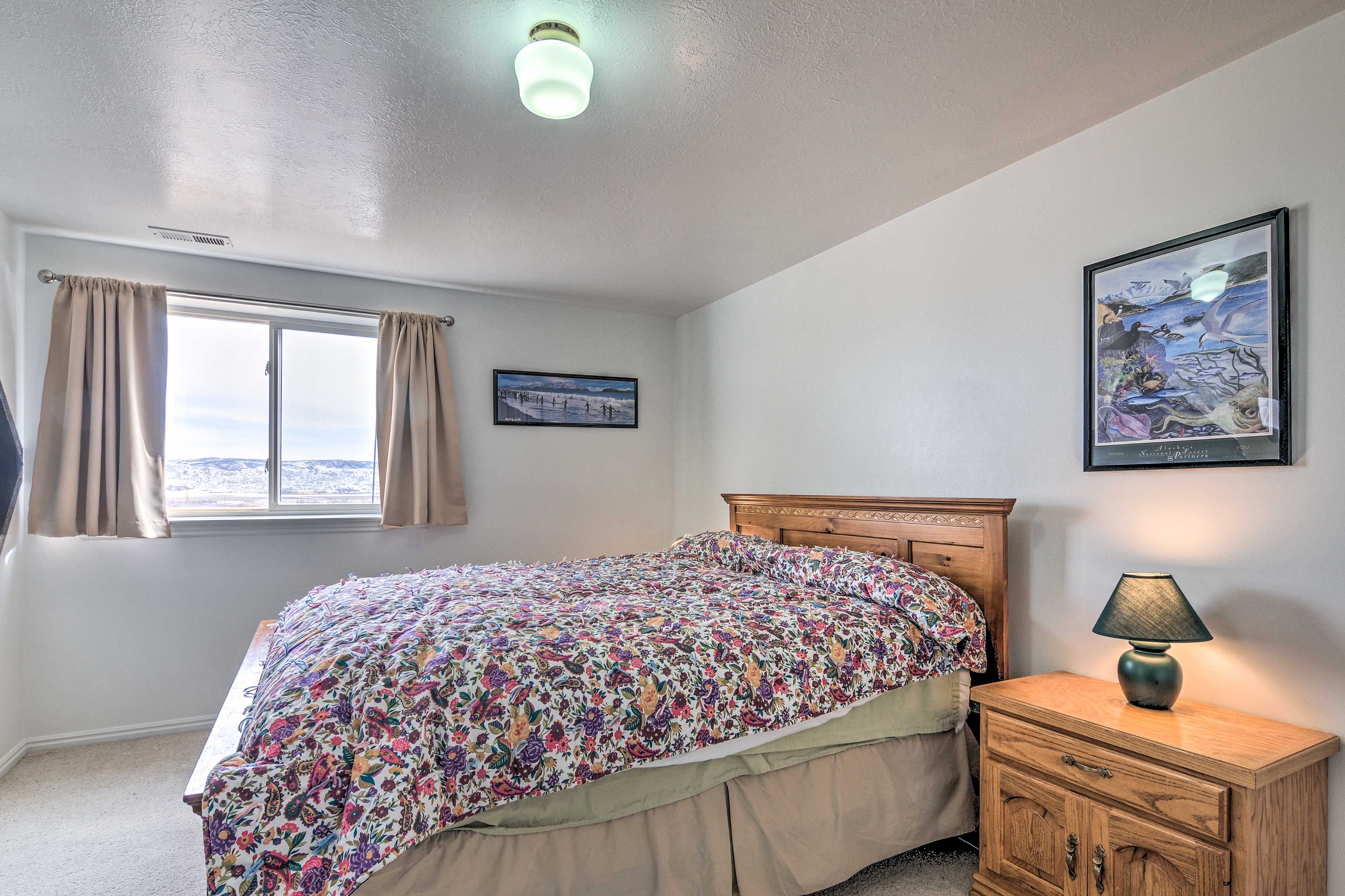 Bedroom 1 | Queen Bed | Linens Provided | Desk Space