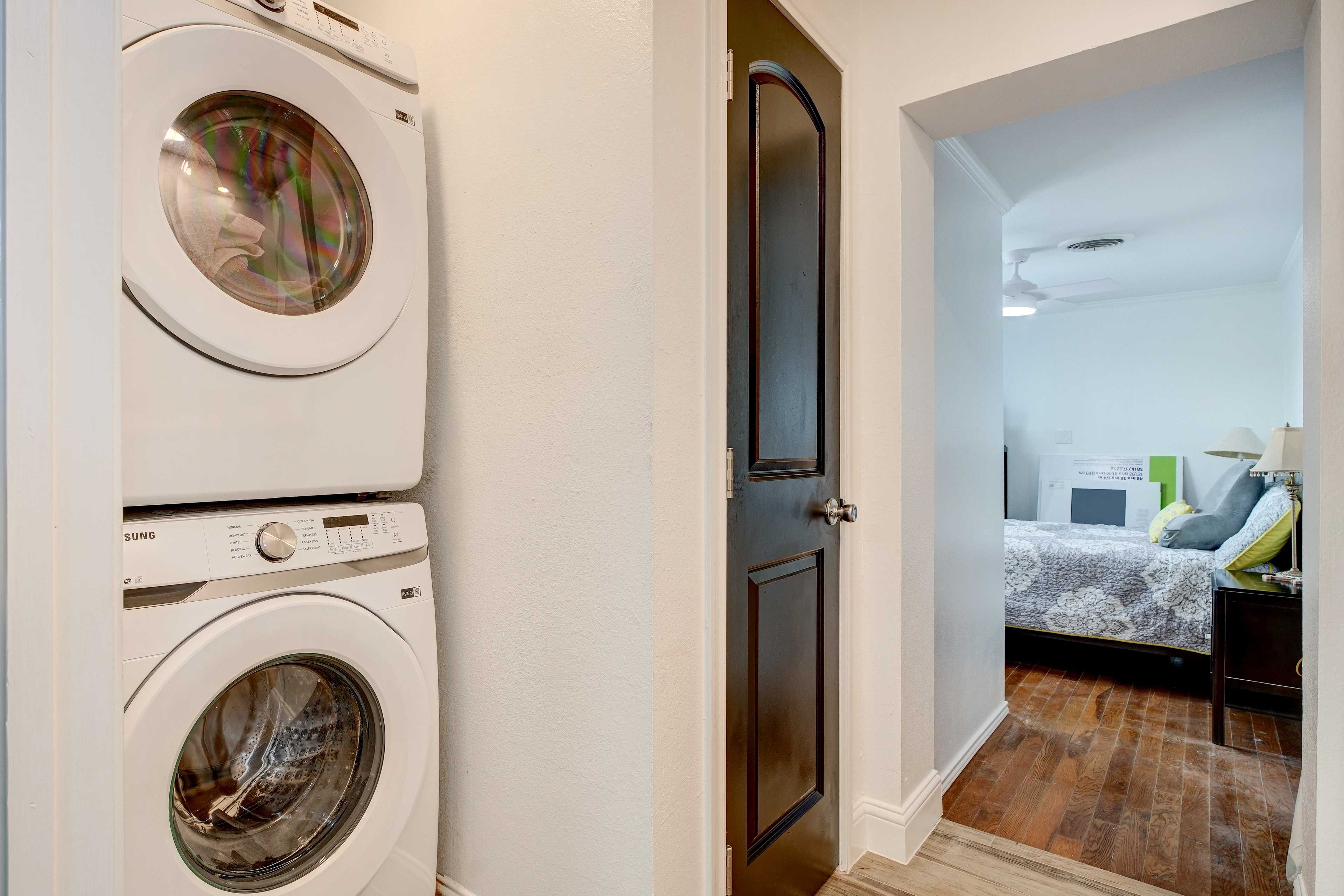 At-Home Laundry | Main Level | Stackable Washer + Dryer