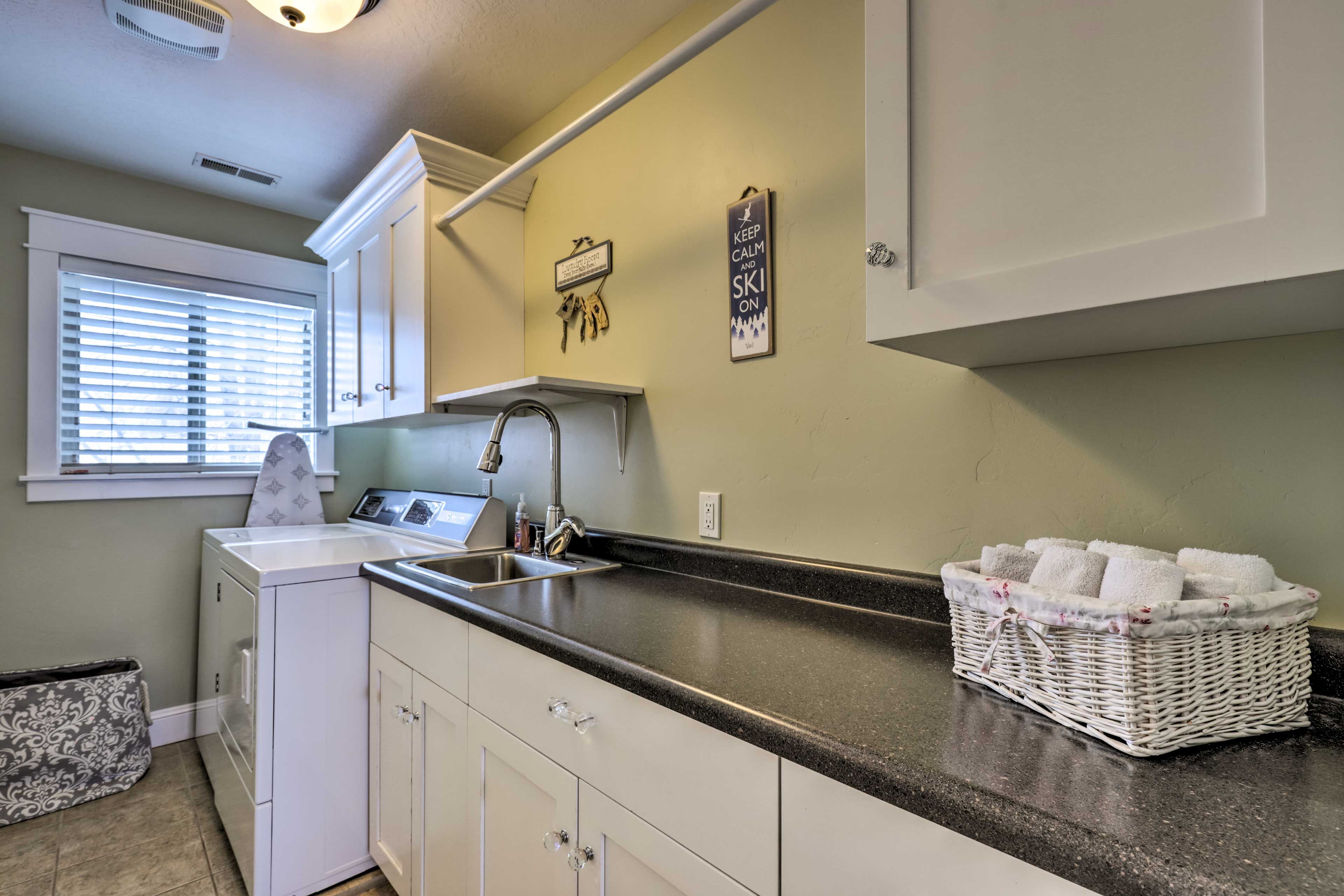 Laundry Area | Washer/Dryer | Trash Bags/Paper Towels