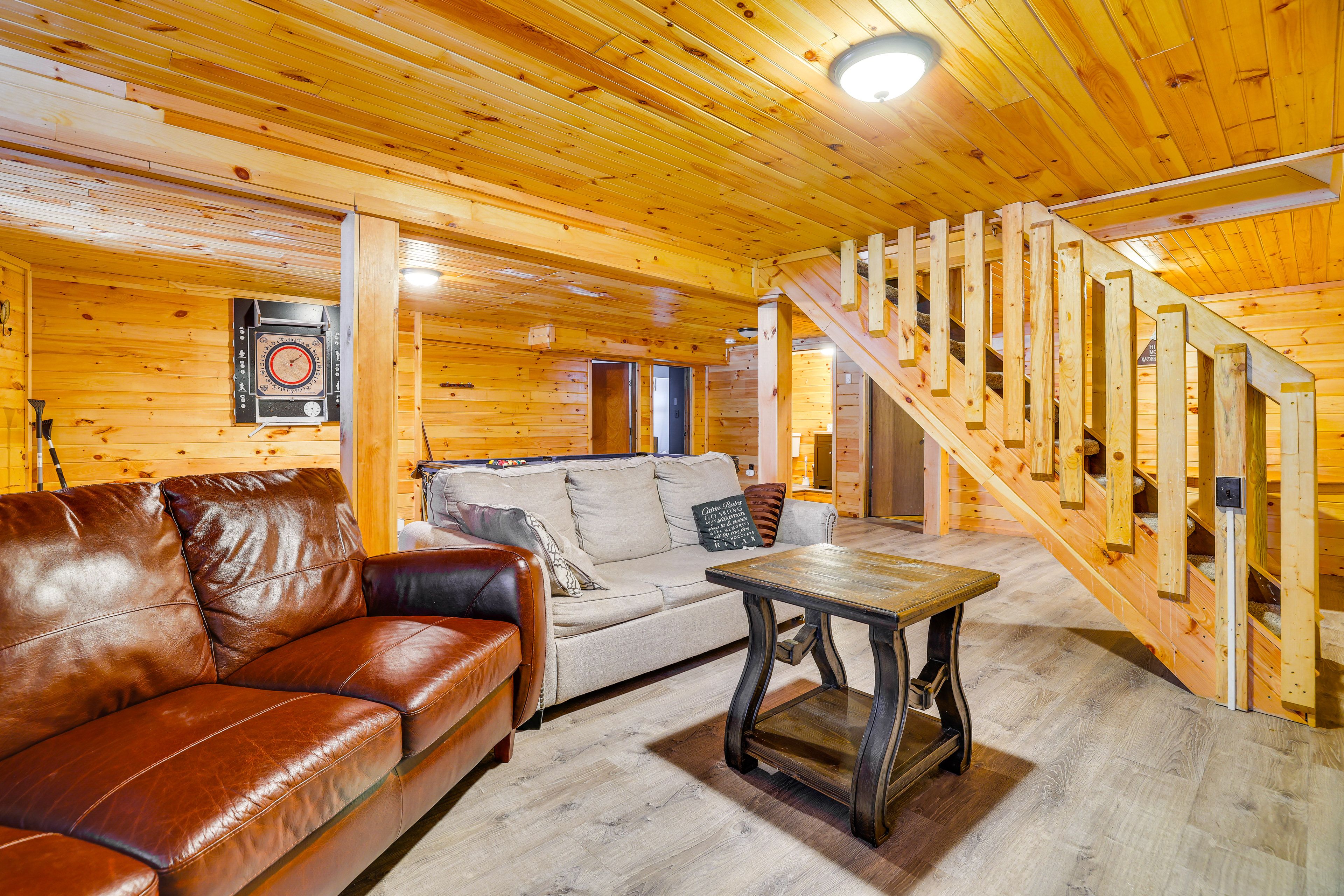 Family Room | Flat-Screen TV | Pool Table | Electric Fireplace | 1st Floor
