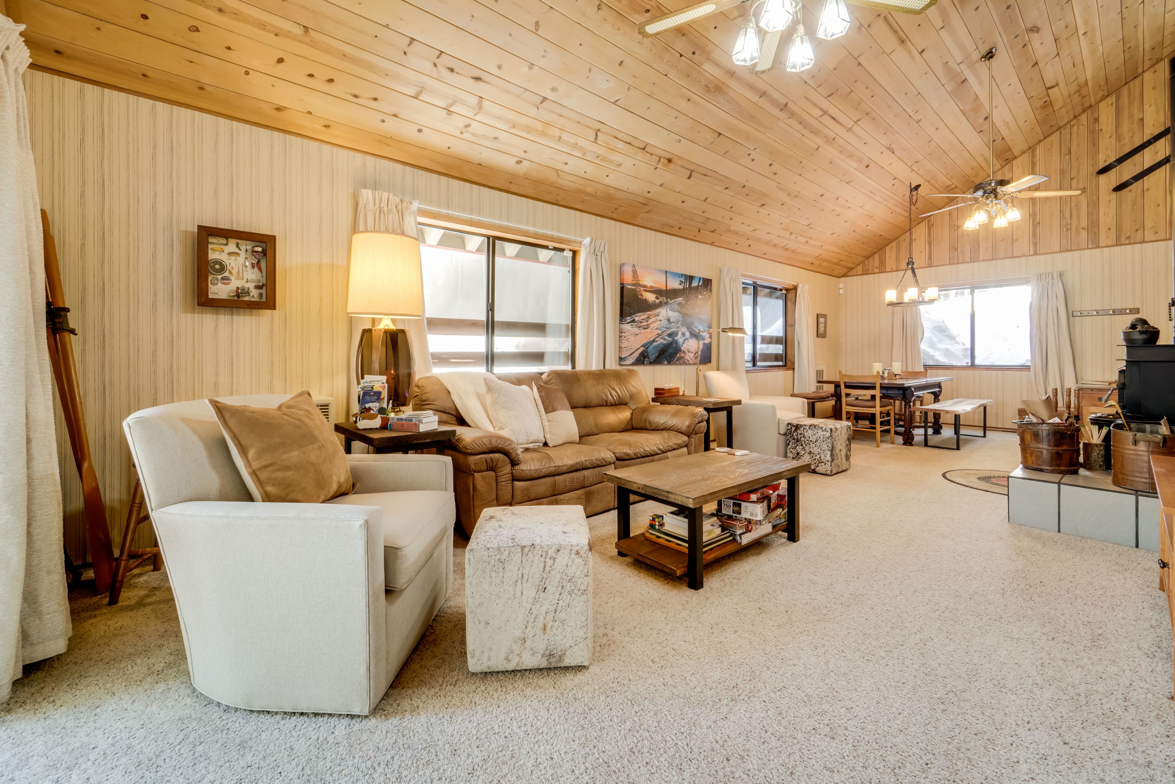 Living Room | Smart TV w/ DVD Player | Wood-Burning Stove