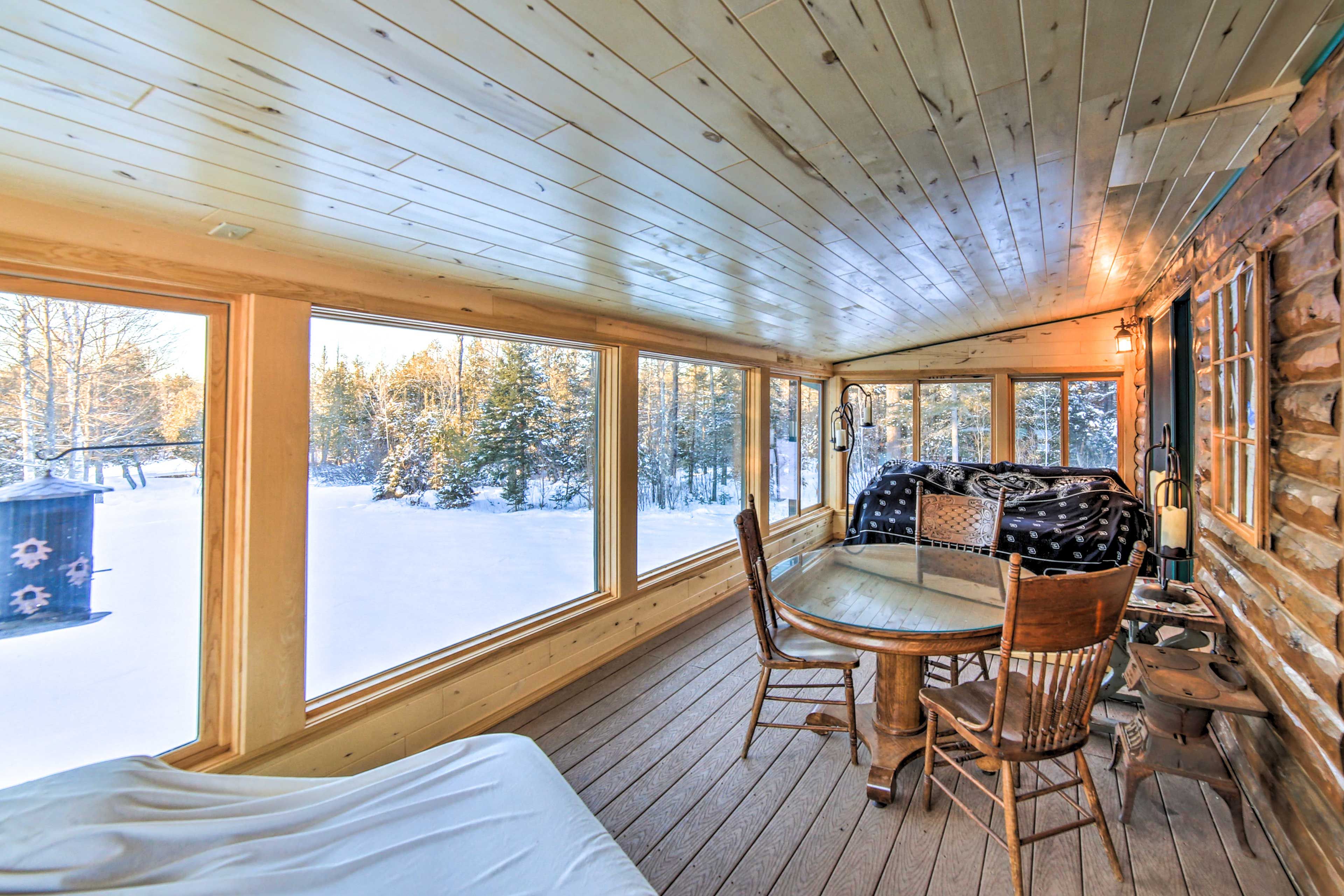 Sunroom | Wooded Views | 3-Story Cabin