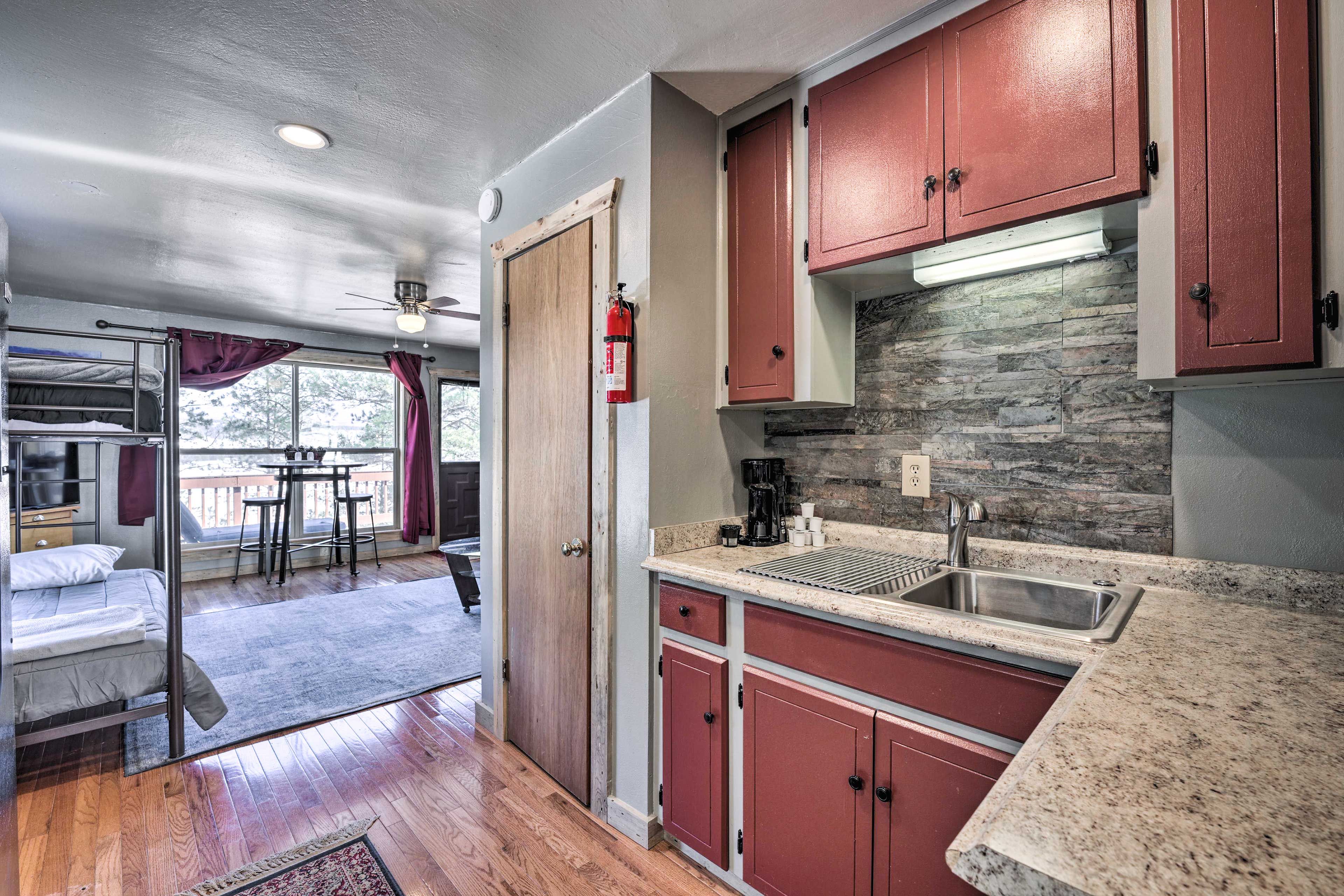 Kitchen | Toaster Oven | Coffee Maker | Complimentary Spices | Cooking Basics