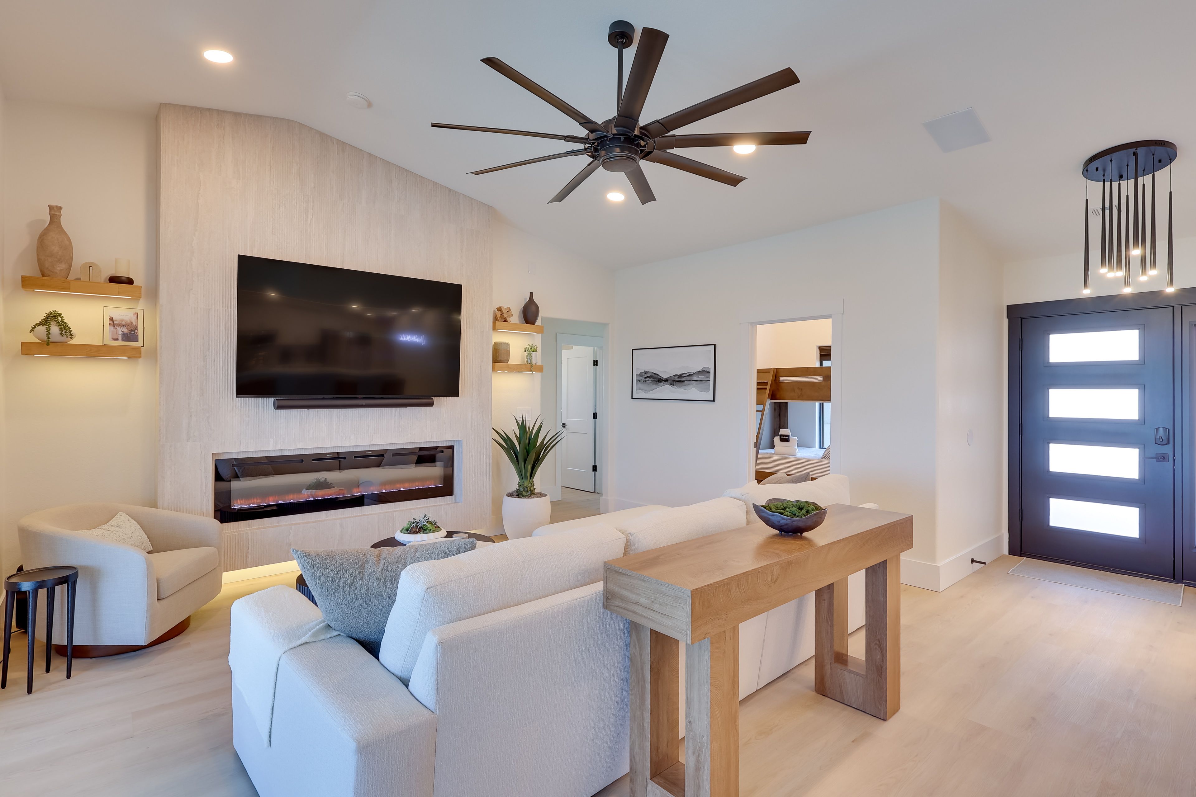 Living Room | Smart TV | Electric Fireplace