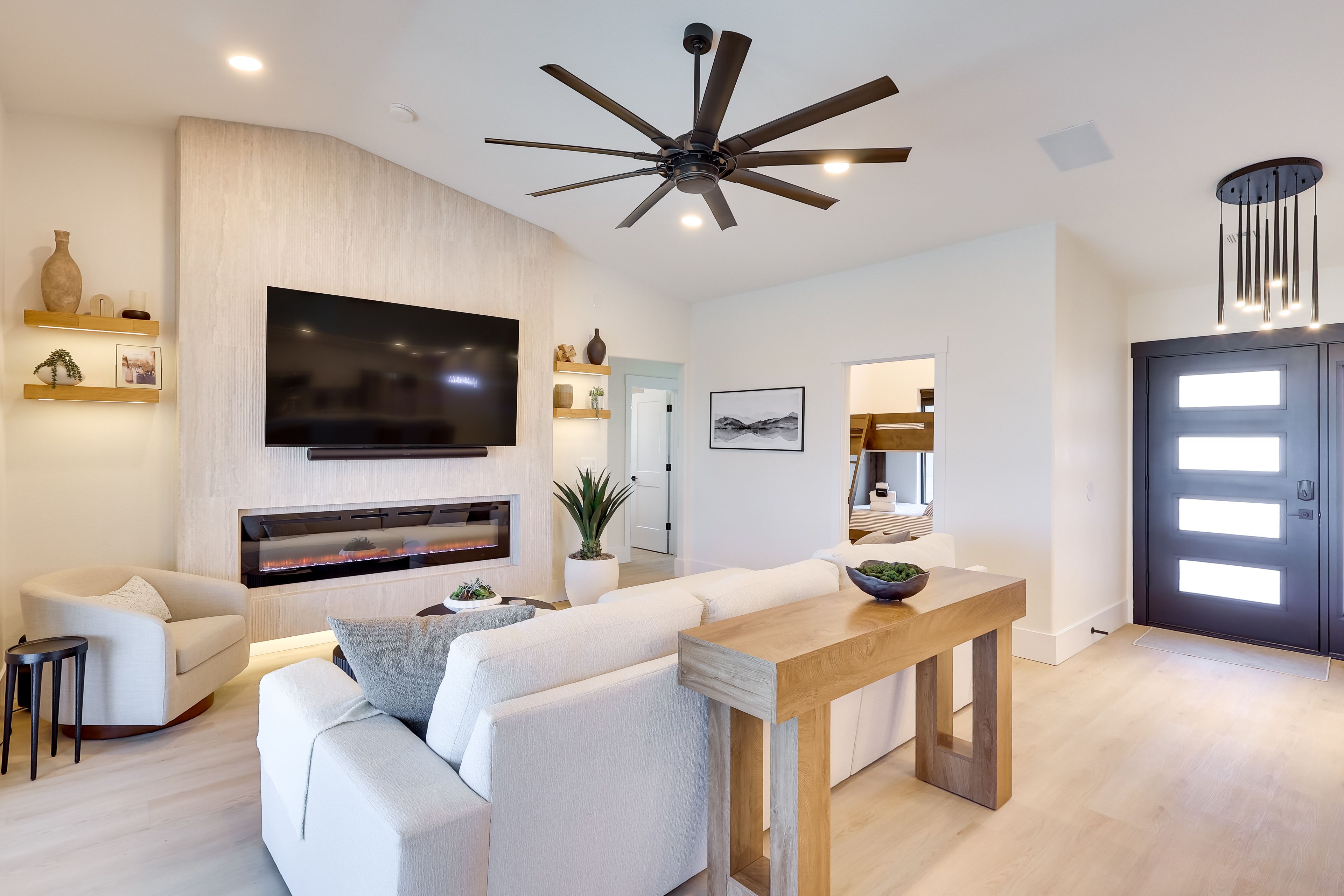 Living Room | Smart TV | Electric Fireplace