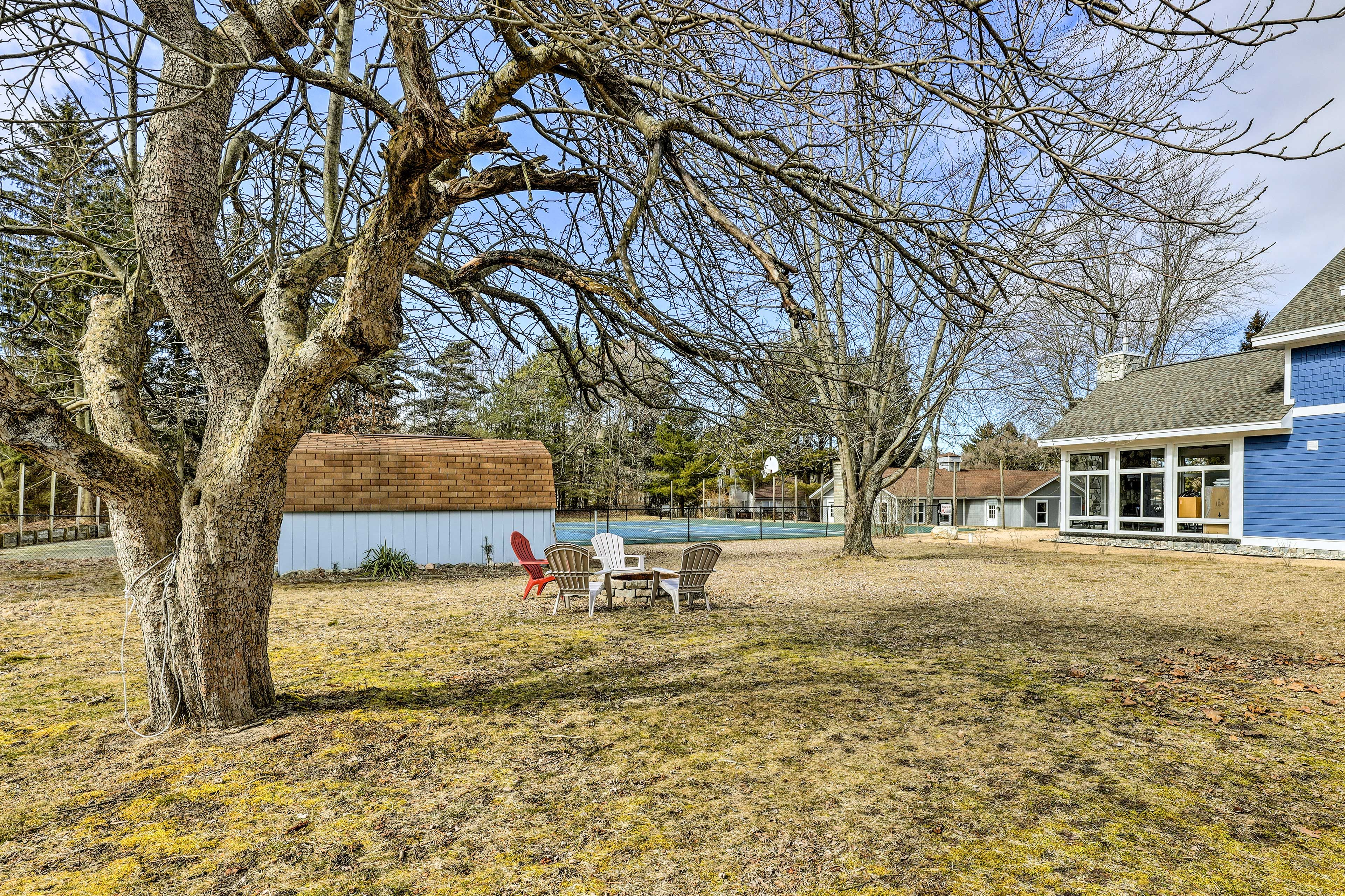 Backyard | Fire Pit w/ Adirondack Chairs