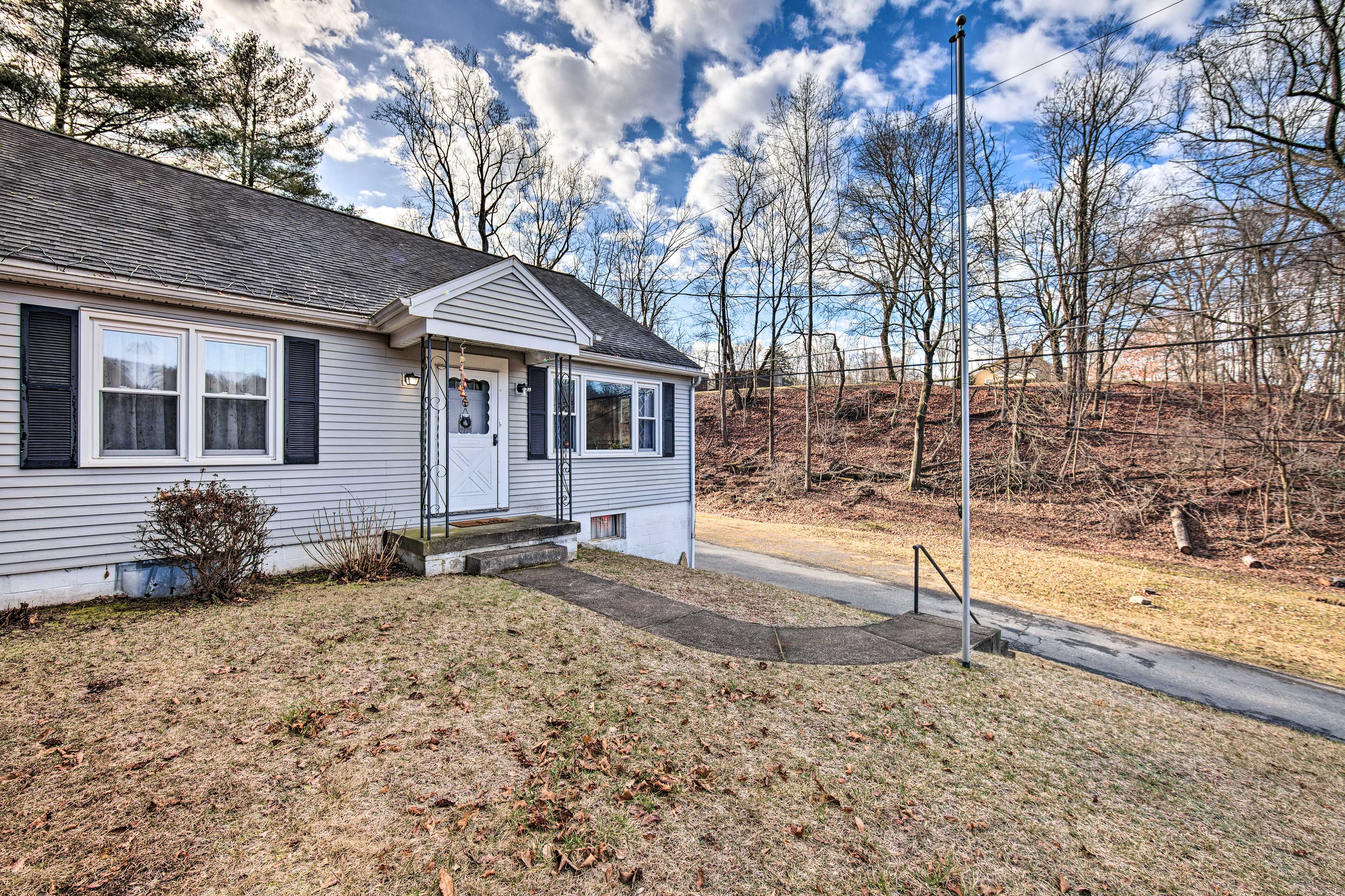 Home Exterior | 1,300 Sq Ft | Pet Friendly w/ Fee | Fire Pit (Wood Not Provided)