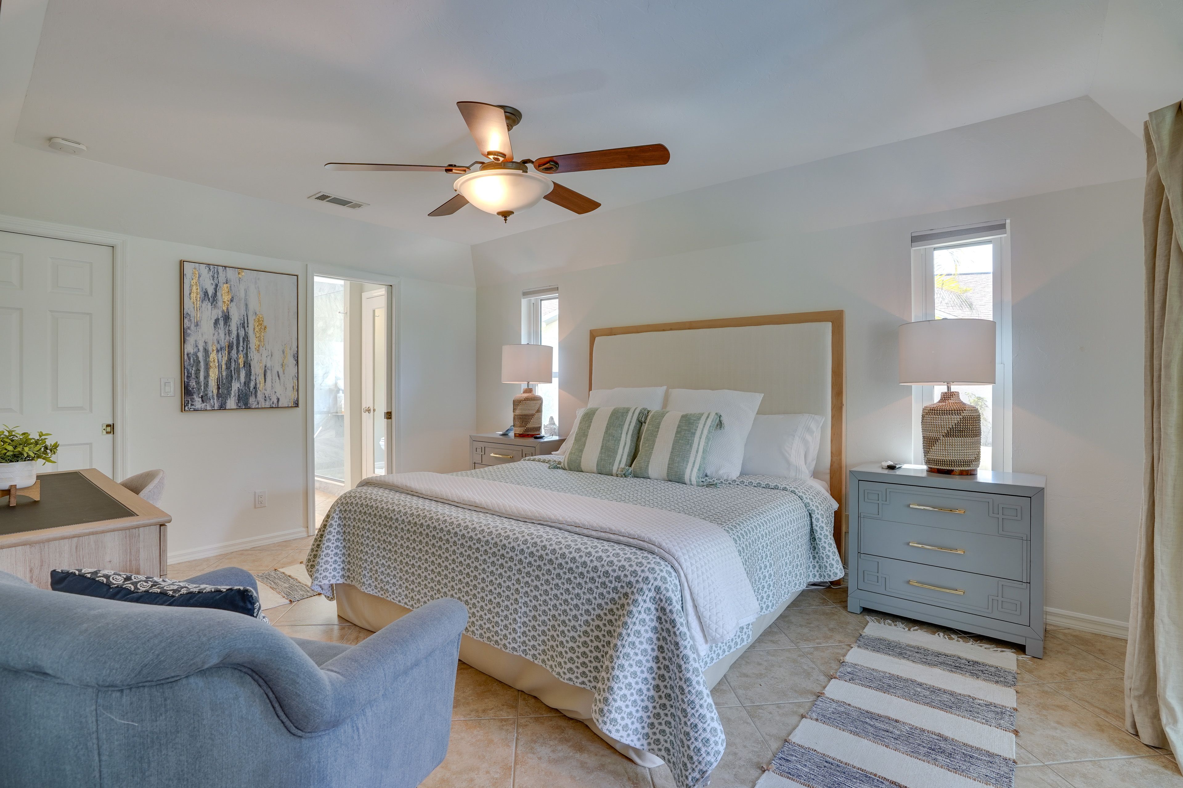 Bedroom 1 | King Bed | Dedicated Workspace
