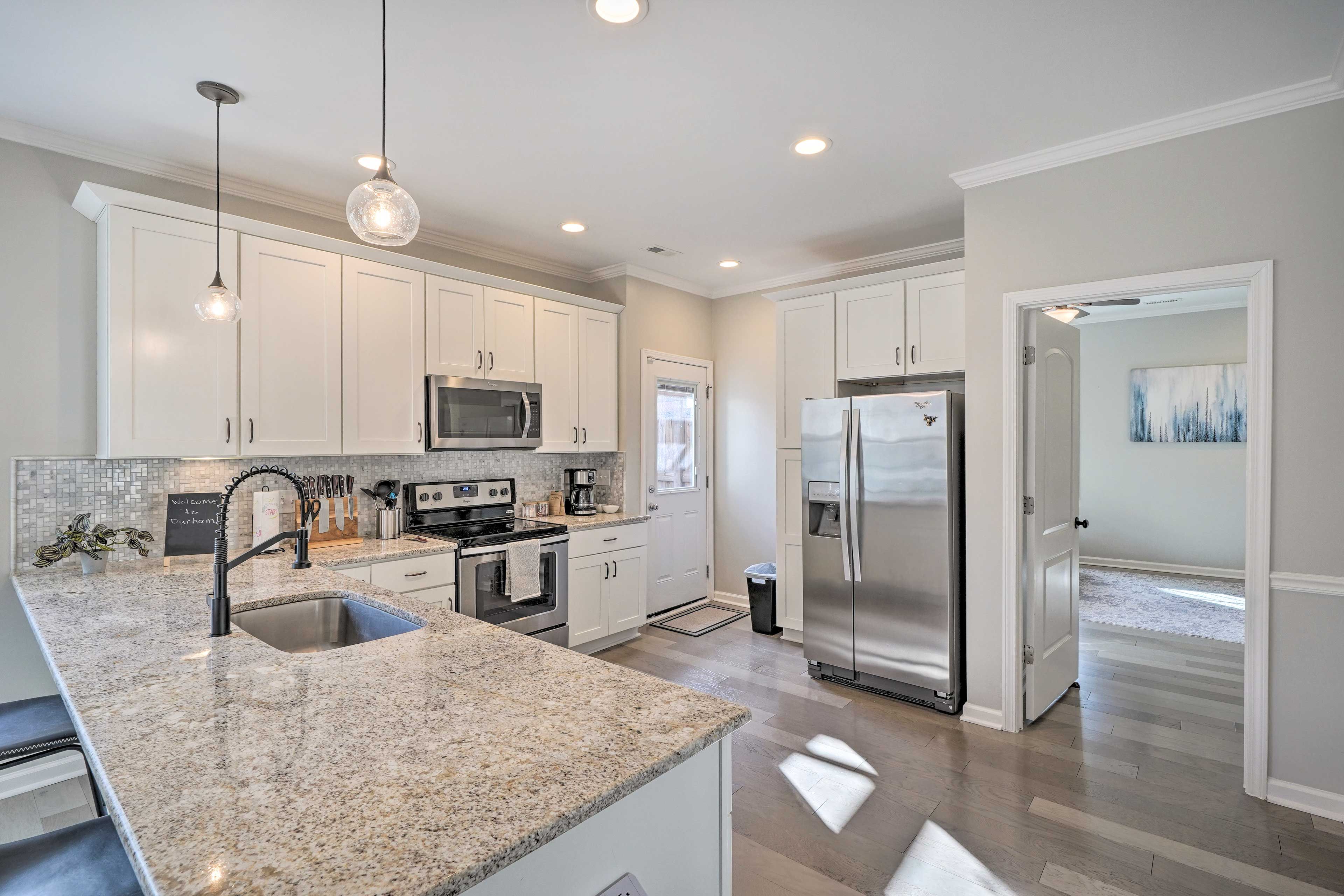 Kitchen | Dishwasher | Cooking Basics & Spices | Fully Stocked Coffee Station