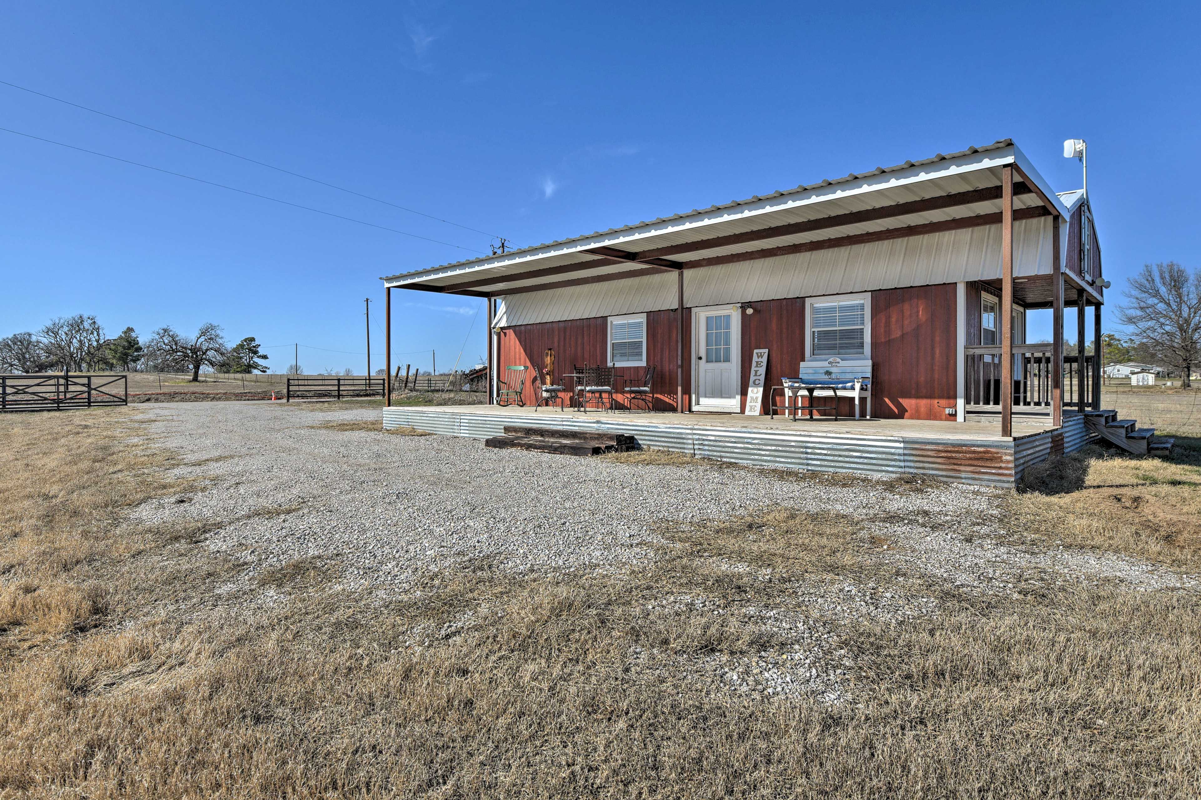 Cabin Exterior | Parking | Driveway (3 Vehicles) | RV/Trailer Parking Allowed