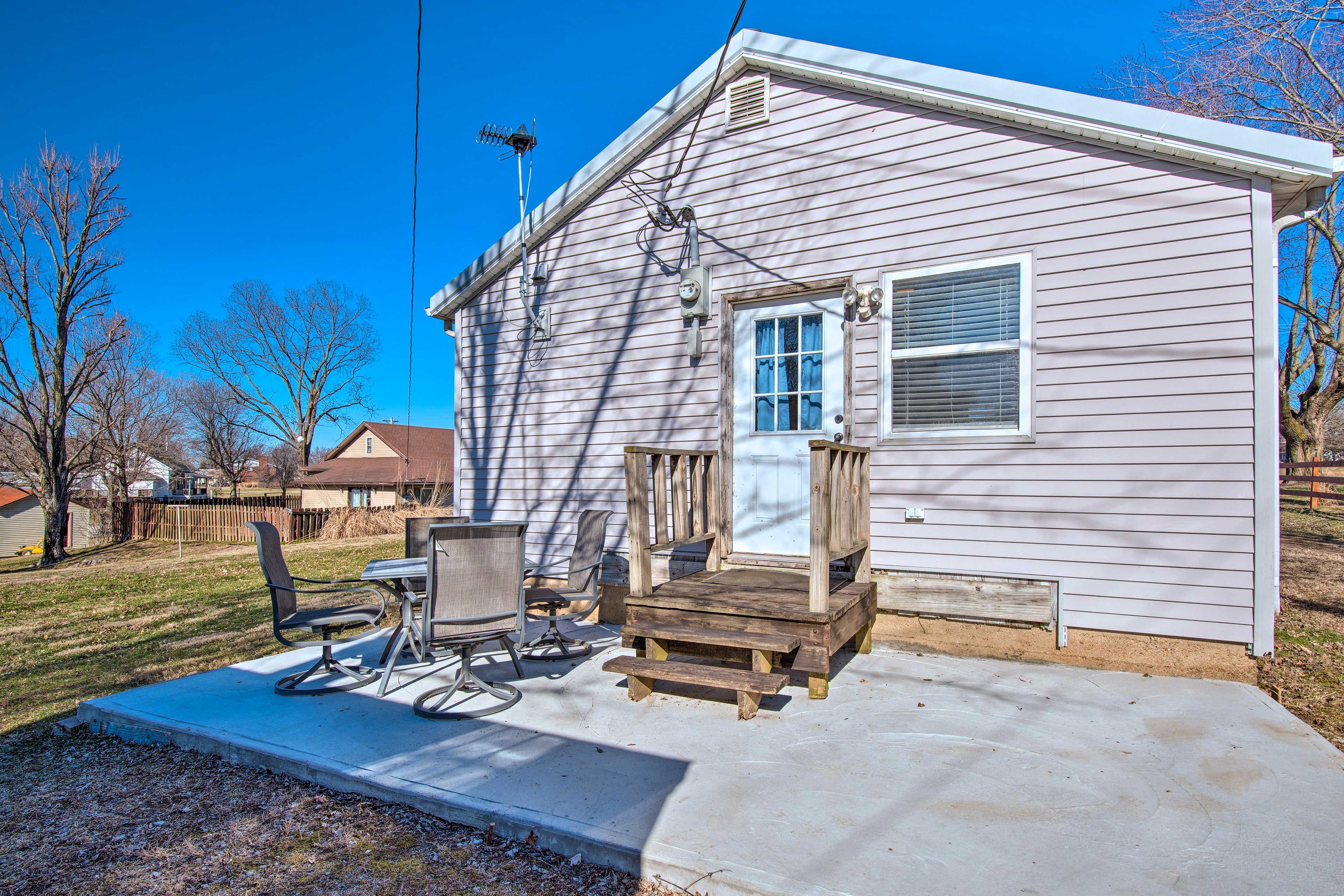 Back Patio | Outdoor Dining | Spacious Yard