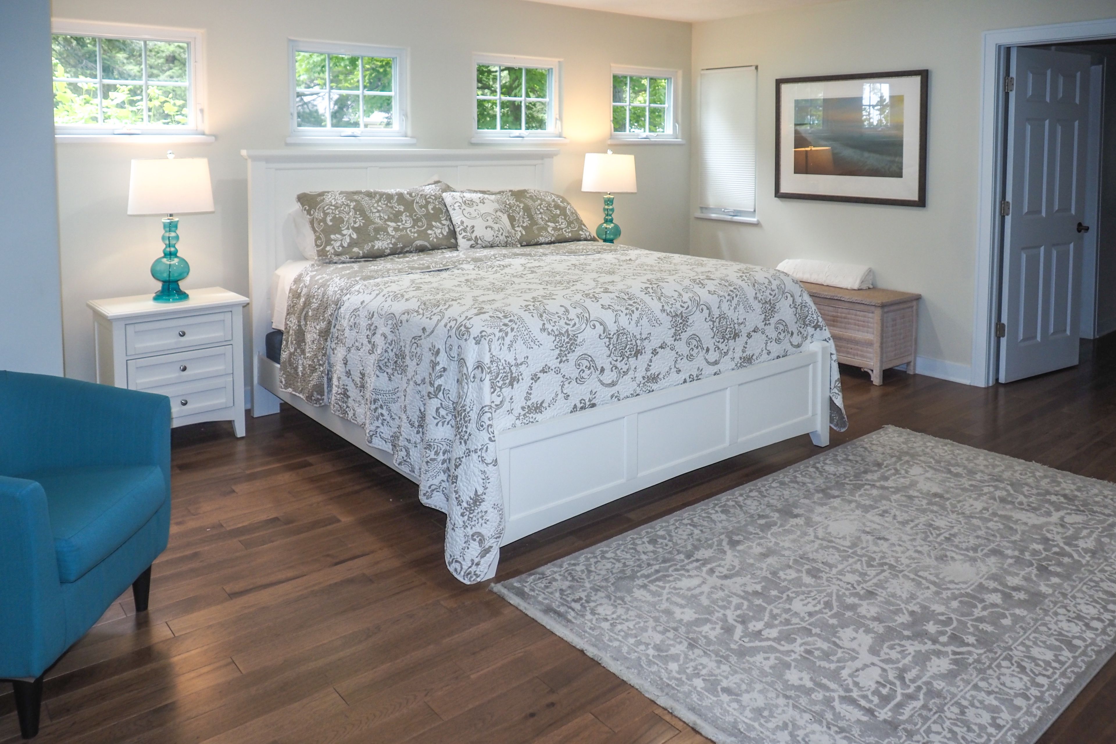 Main House | Bedroom 1 | King Bed | Linens & Towels Provided | TV