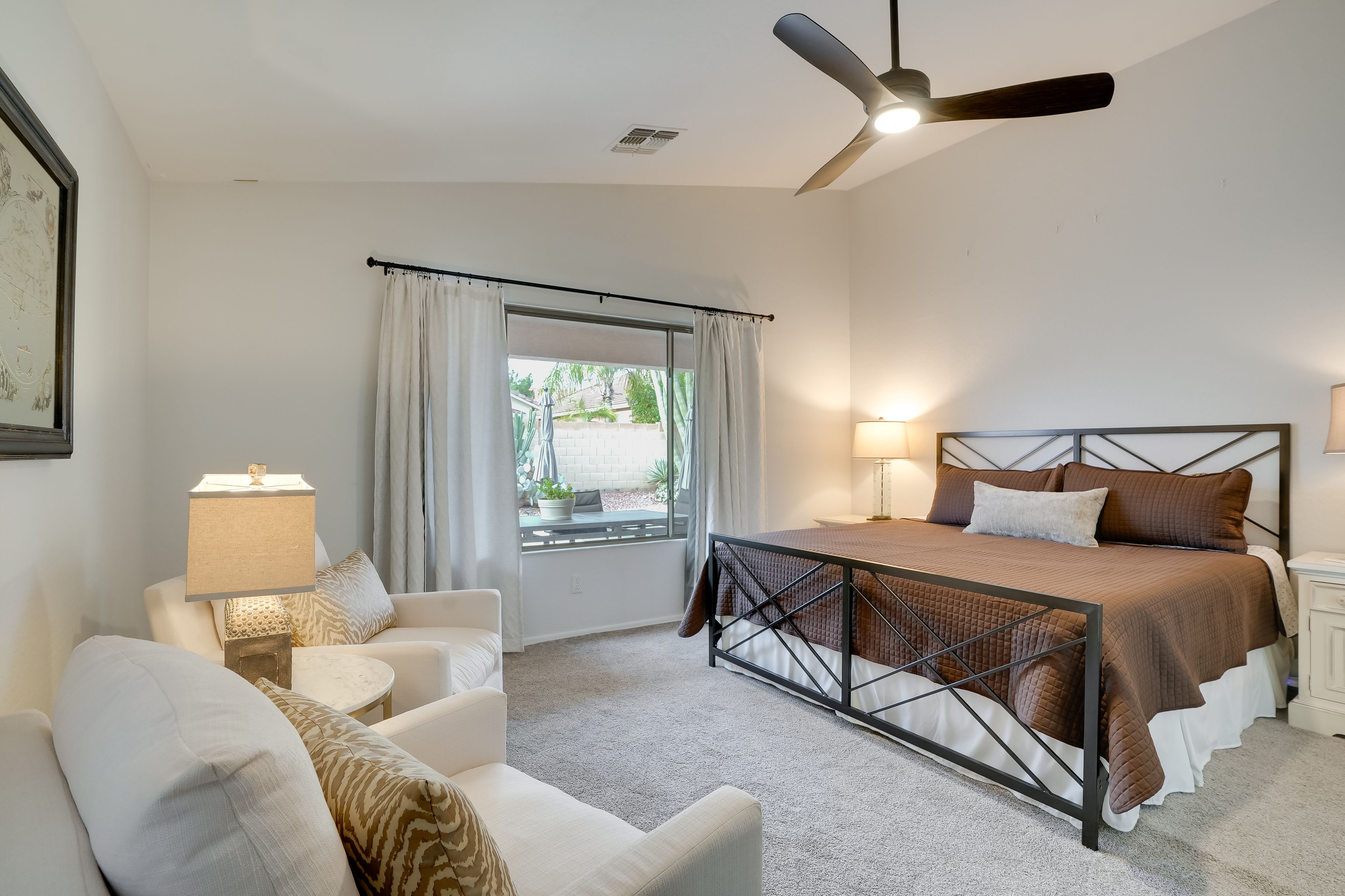 Bedroom 1 | Main Level | King Bed | Linens Provided | Smart TV