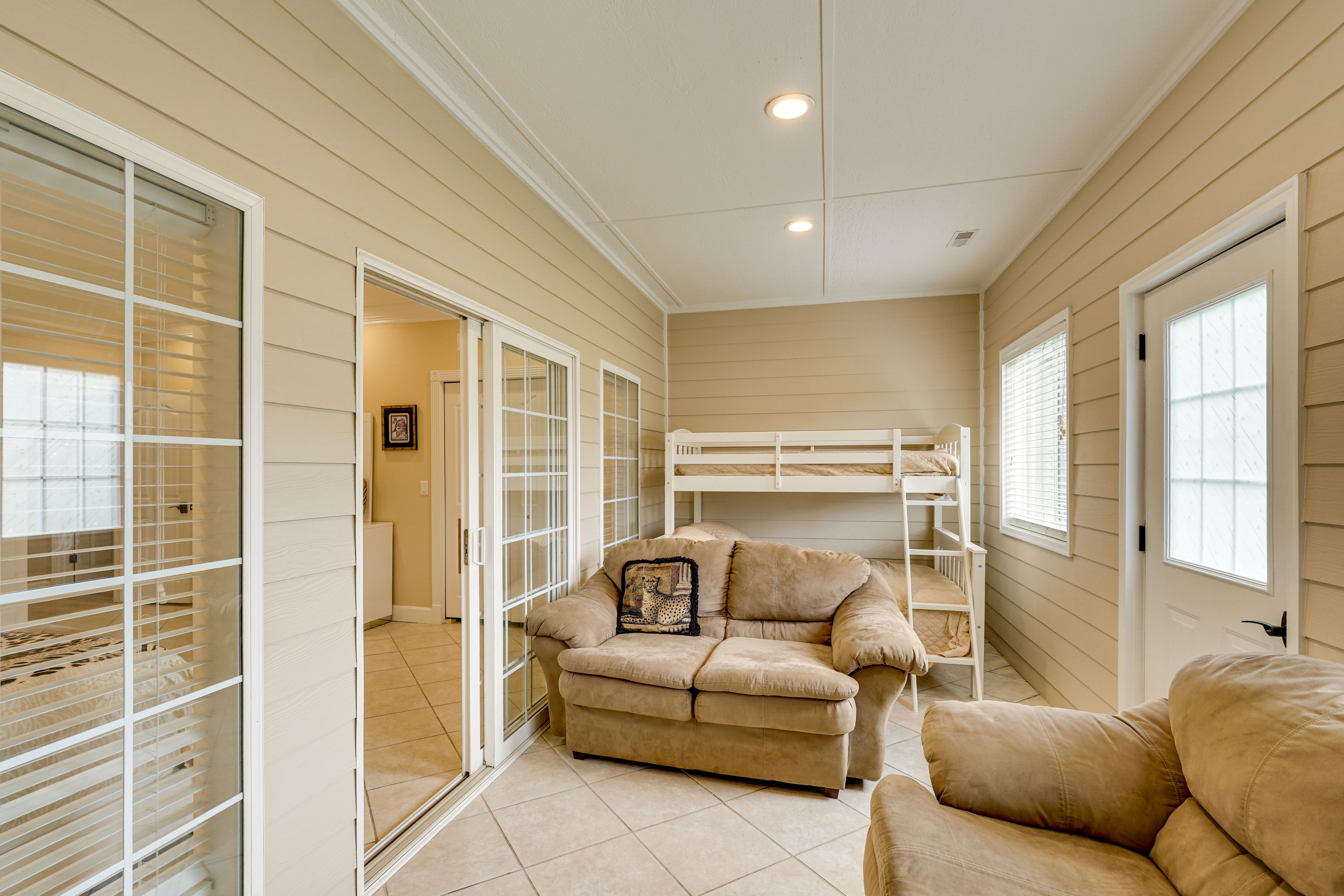 Bedroom 3 Sunroom | Twin/Full Bunk Bed | Sleeper Sofa | Main Level