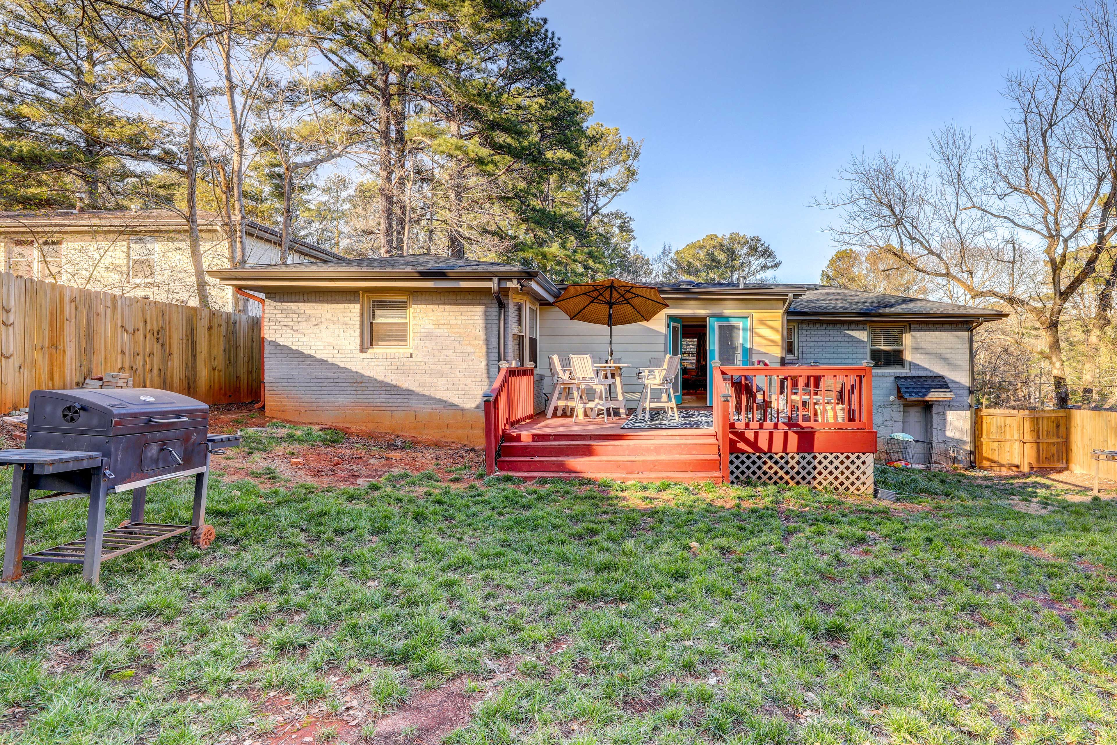 Fenced-In Backyard | Charcoal Grill
