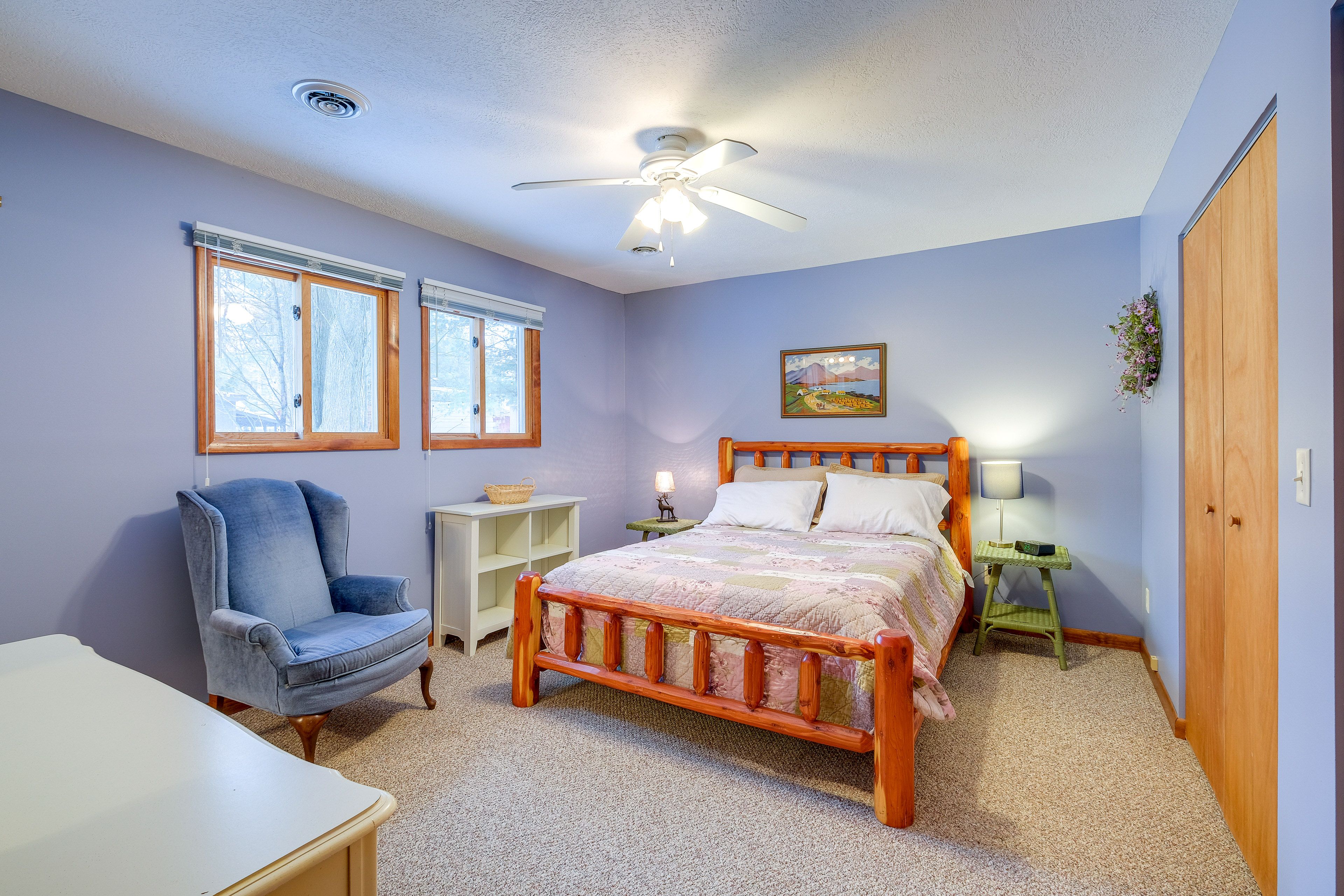 Bedroom 1 | Queen Bed | En-Suite Bathroom | Ceiling Fan