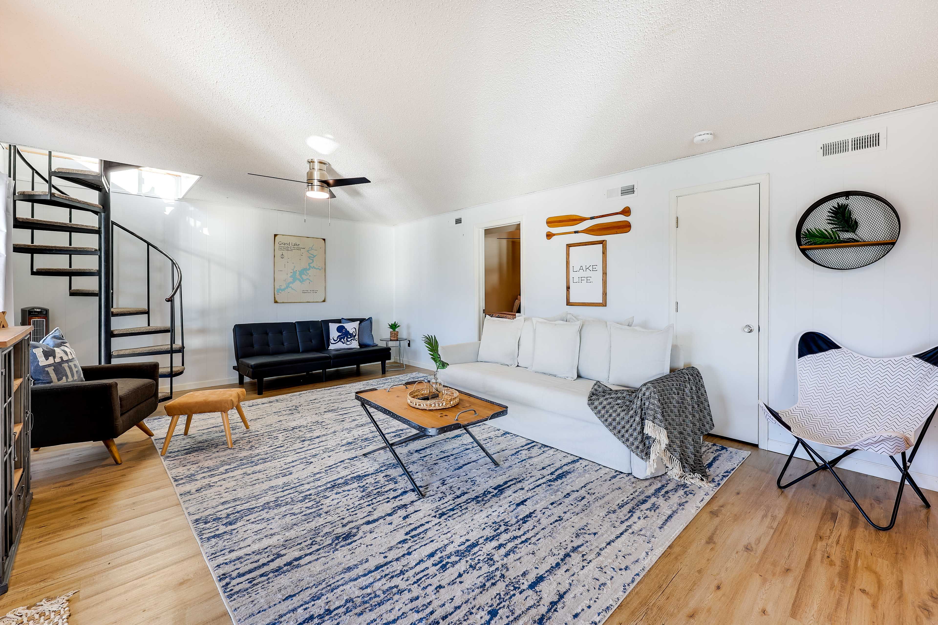 Basement Living Area | Queen Sleeper Sofa | Smart TV | Patio Access
