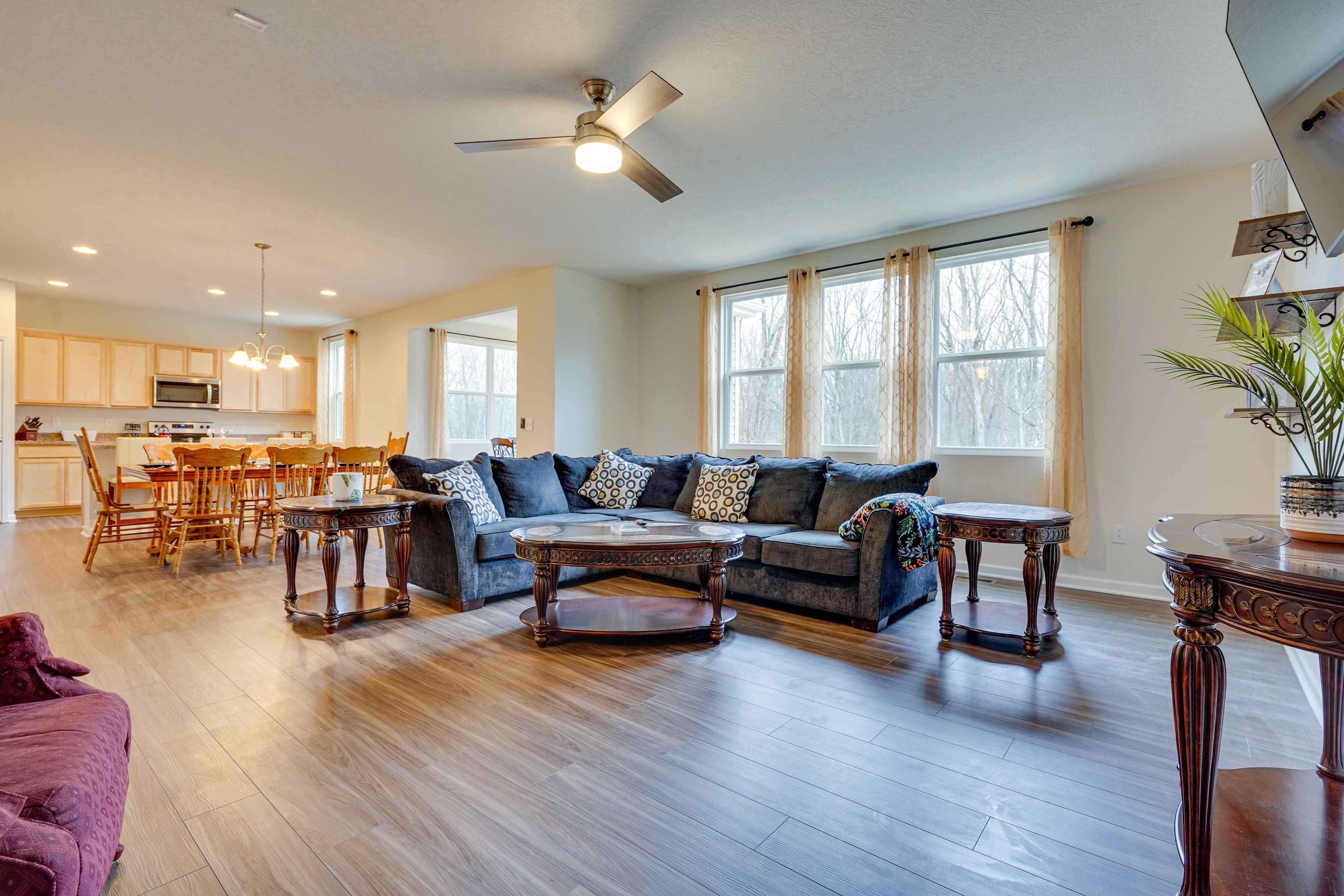 Living Room | 1st Floor | 2-Story Home | Free WiFi | Central A/C & Heat