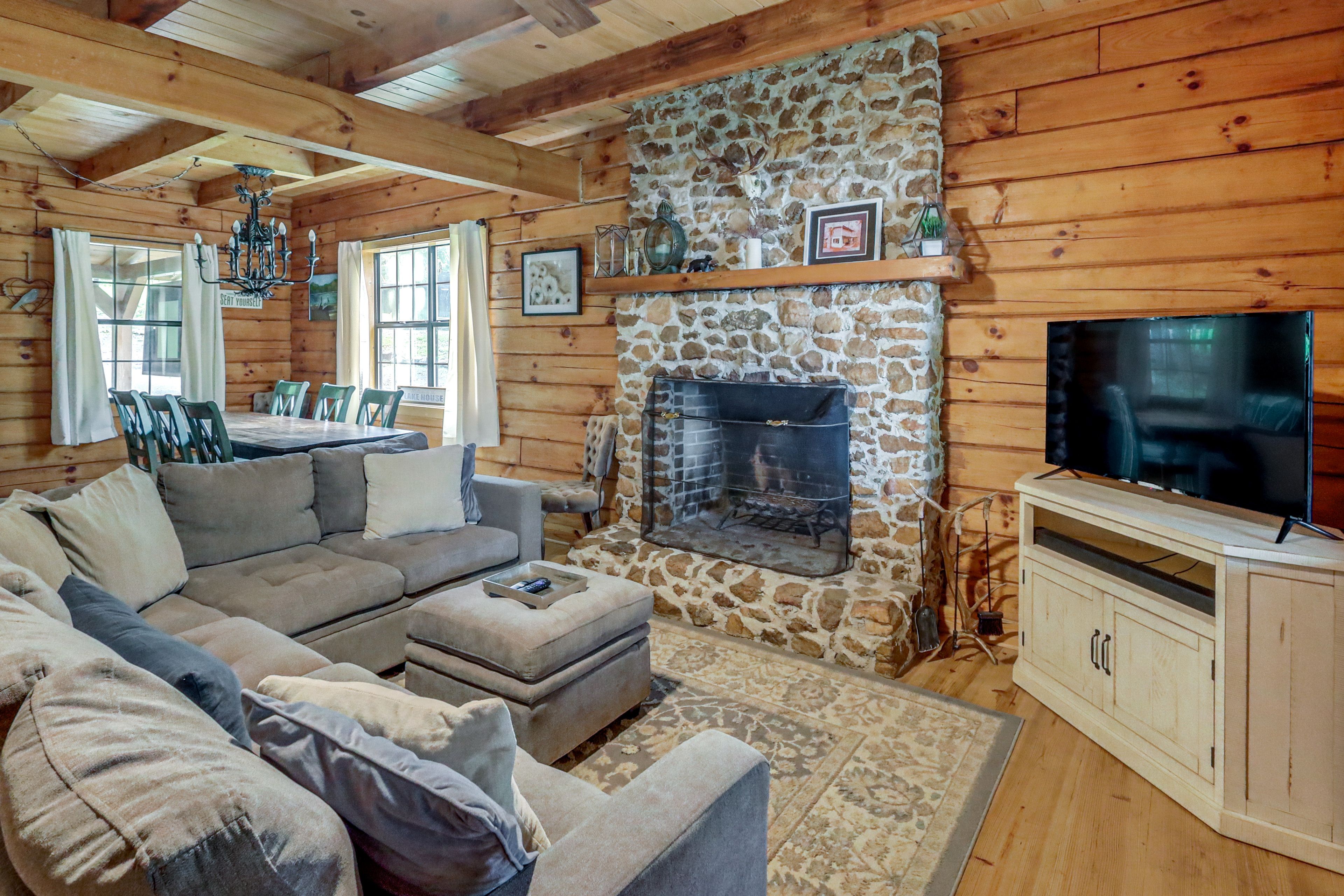 Living Room | 1st Floor | Free WiFi | Central A/C + Heating